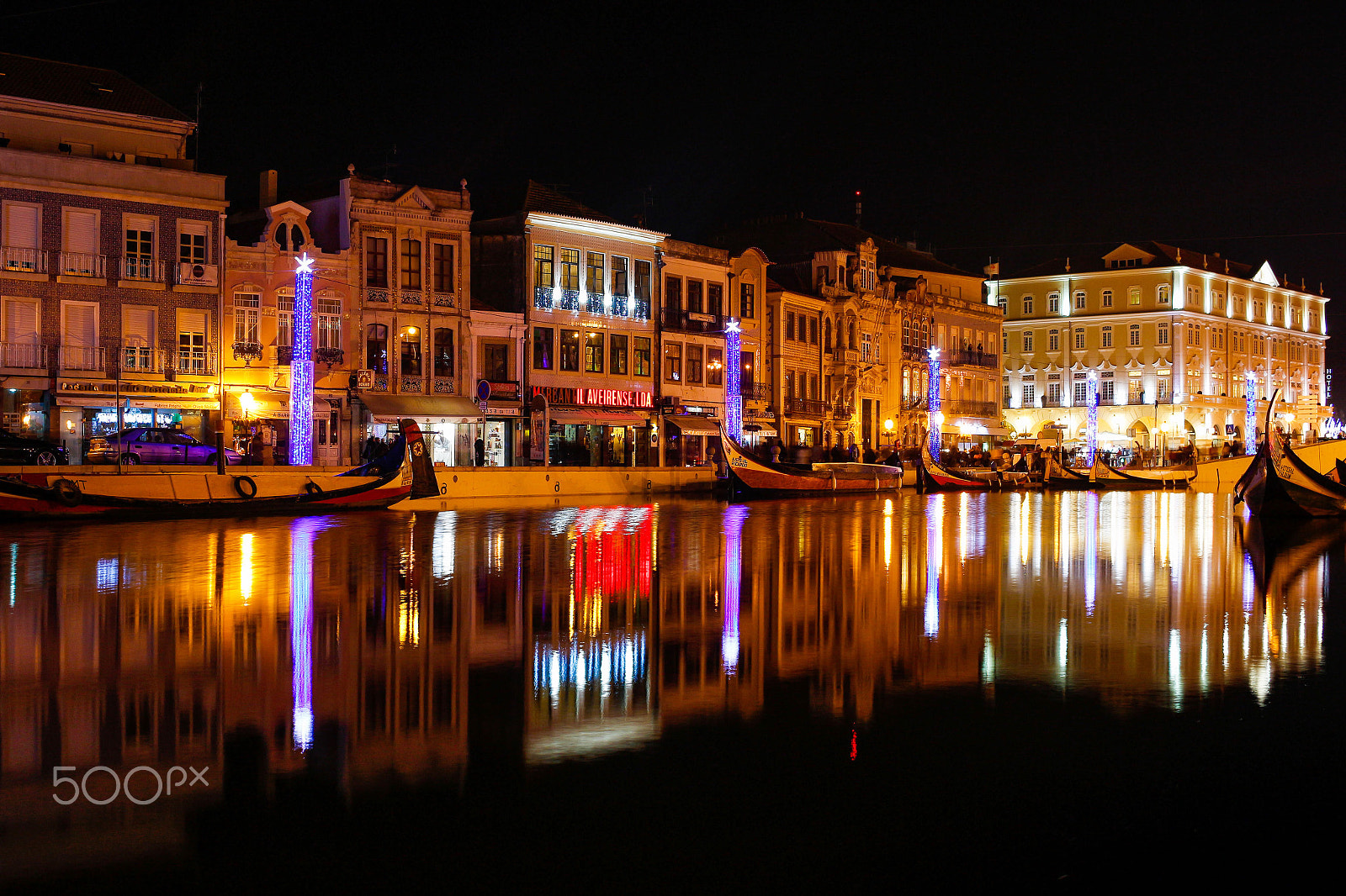 Canon EF-S 24mm F2.8 STM sample photo. Night at aveiro photography
