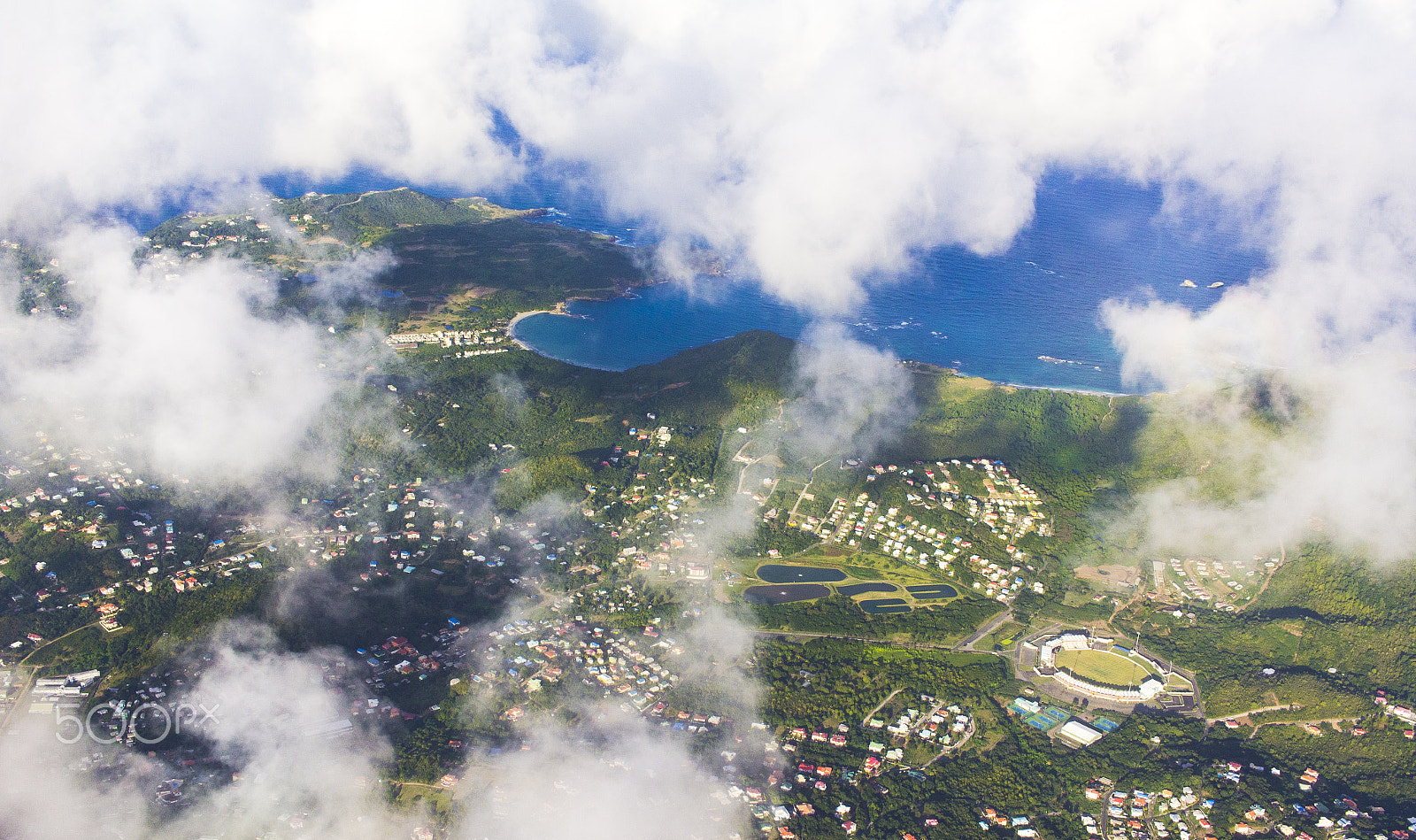 Canon EF-S 24mm F2.8 STM sample photo. Aerial view of beausejour, saint lucia photography
