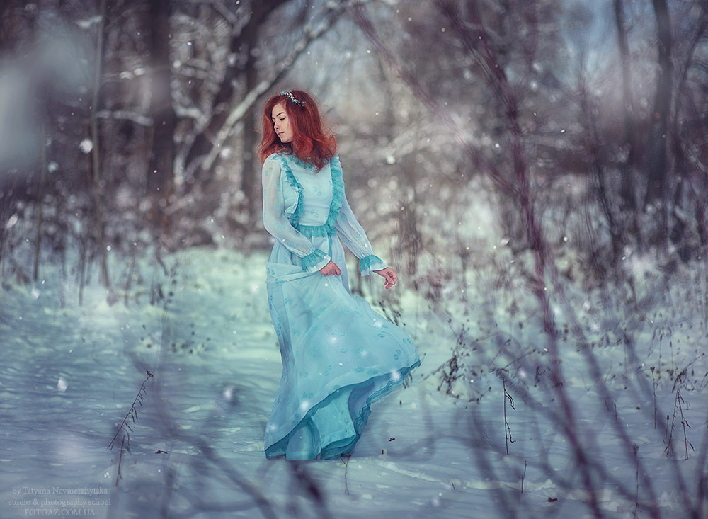 Nikon D610 + Sigma 85mm F1.4 EX DG HSM sample photo. Winter fairy photography