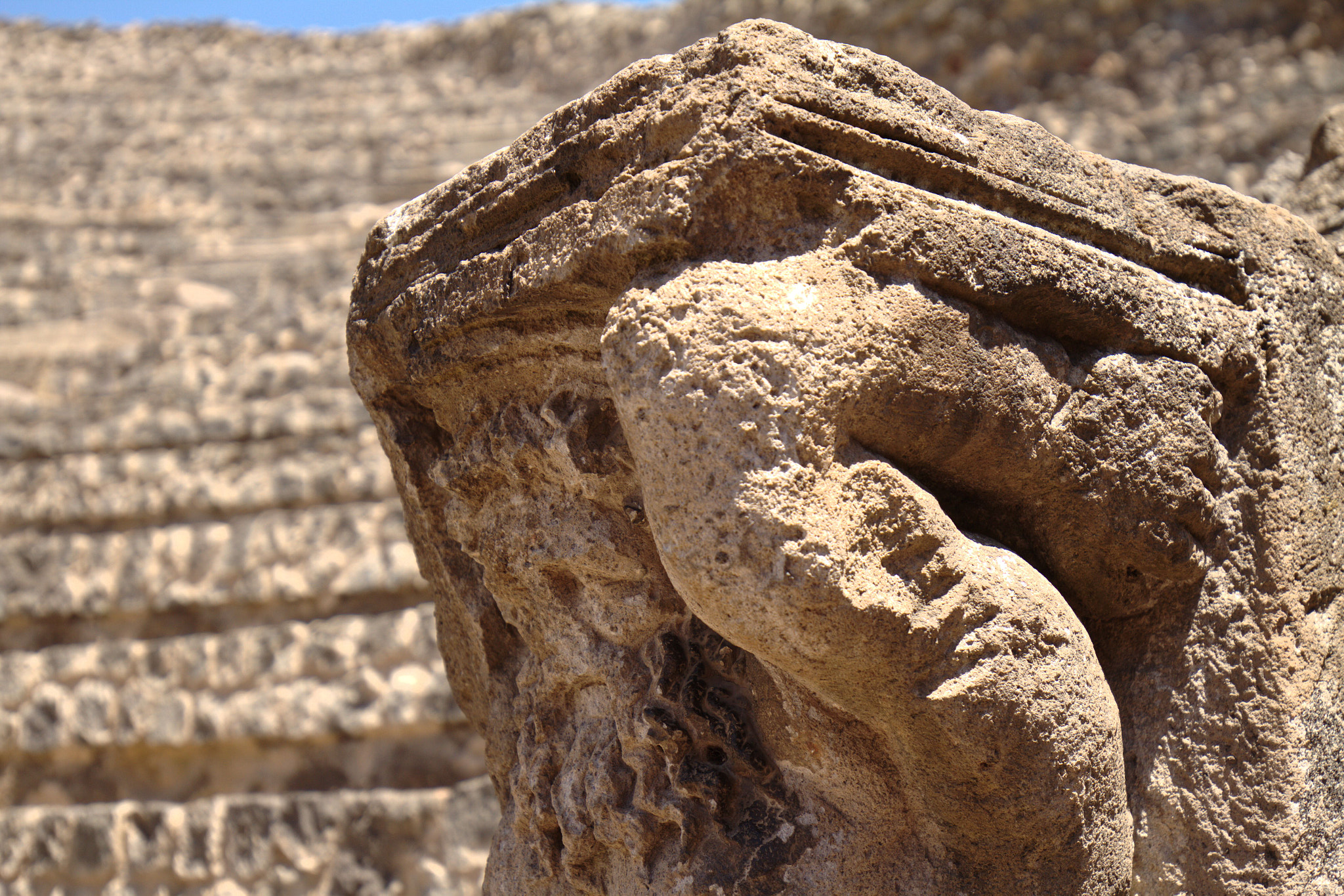 Canon EF 16-35mm F4L IS USM sample photo. Stone of theatre, pompei photography