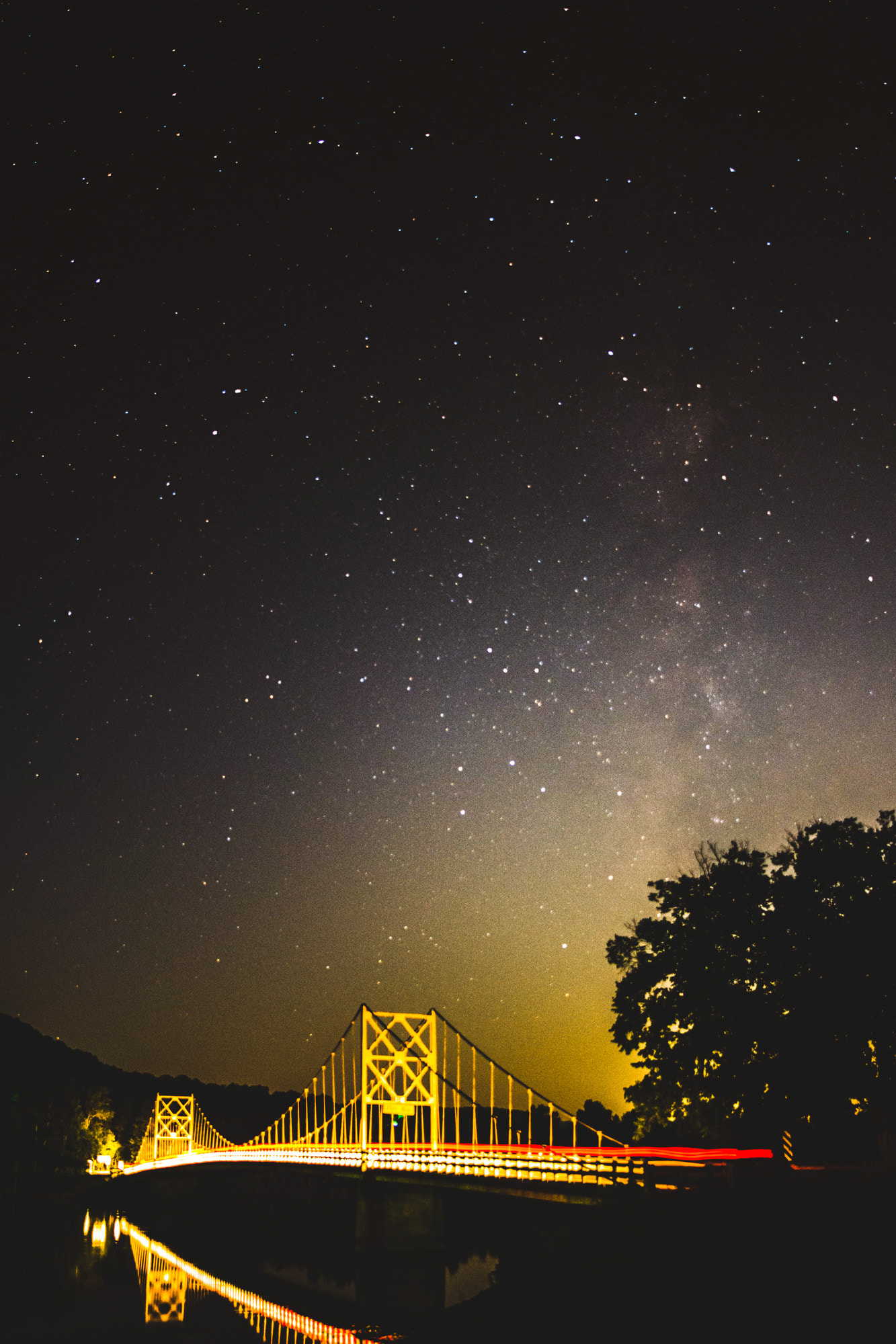 Nikon D7200 + Samyang 16mm F2 ED AS UMC CS sample photo. Milky way over beaver bridge photography