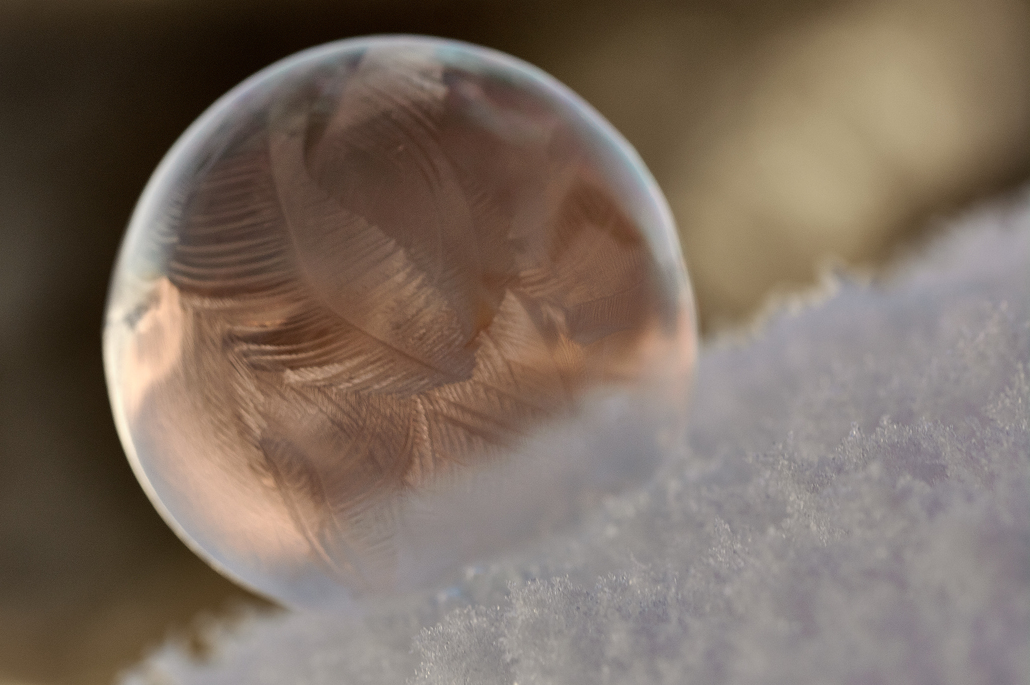 Sigma 105mm F2.8 EX DG OS HSM sample photo. Frozen bubbles photography