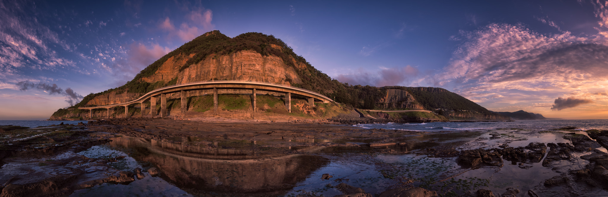 Nikon AF-S Nikkor 18-35mm F3.5-4.5G ED sample photo. Seacliff bridge sunrise photography