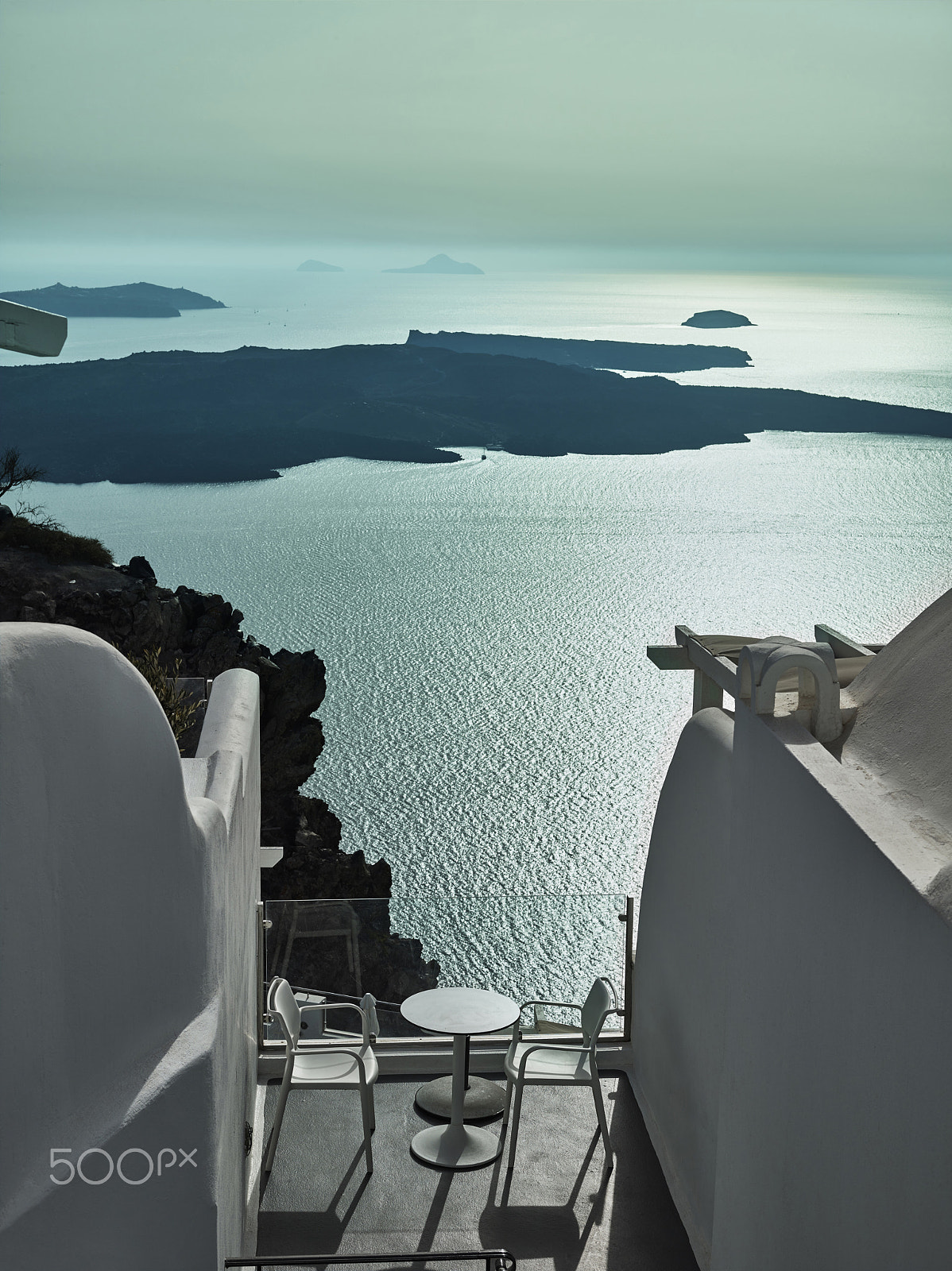 Phase One IQ160 sample photo. Landscape of santorini island, fira, cyclades, greece photography