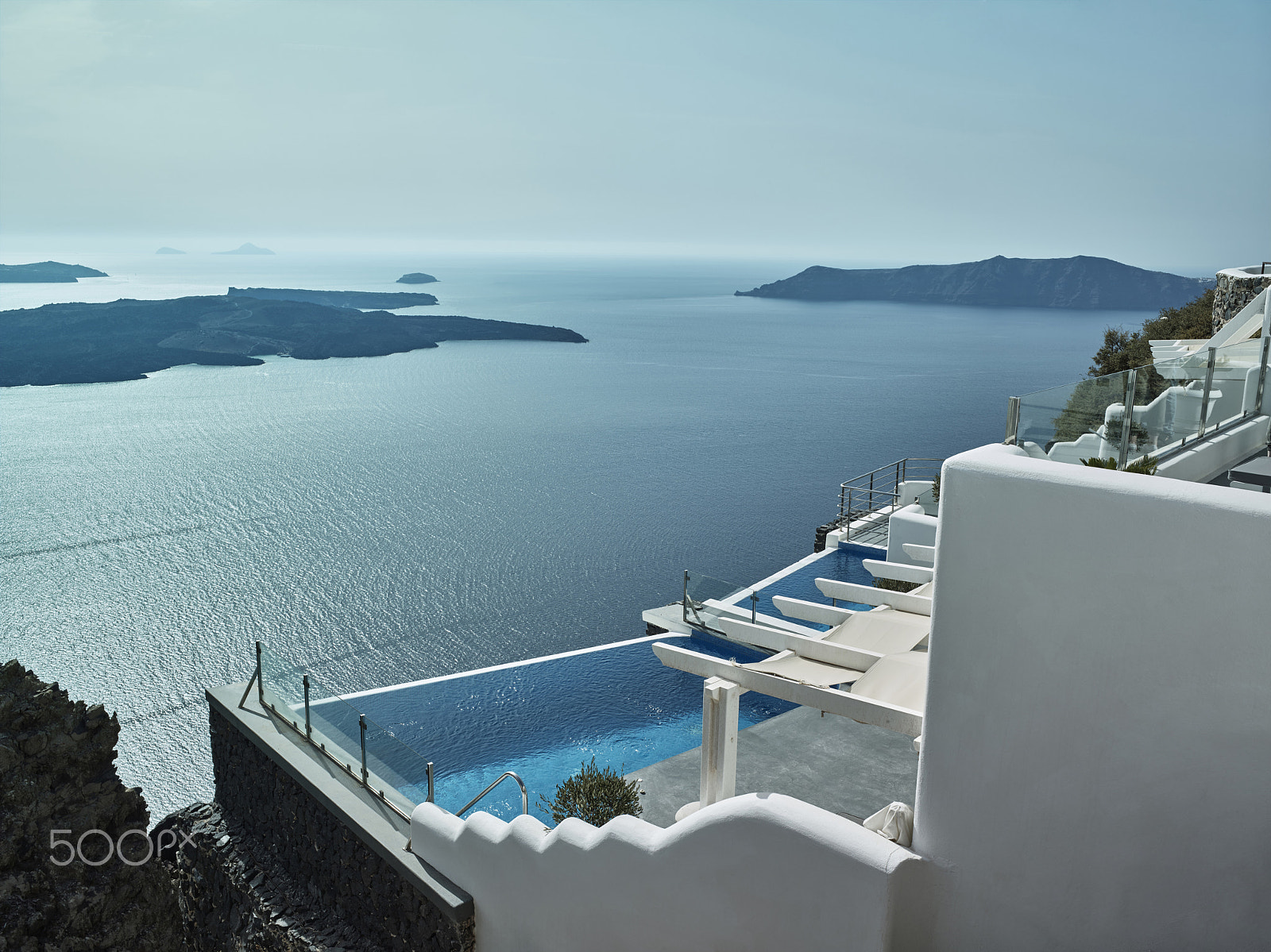 Phase One IQ160 sample photo. Landscape of santorini island, fira, cyclades, greece photography