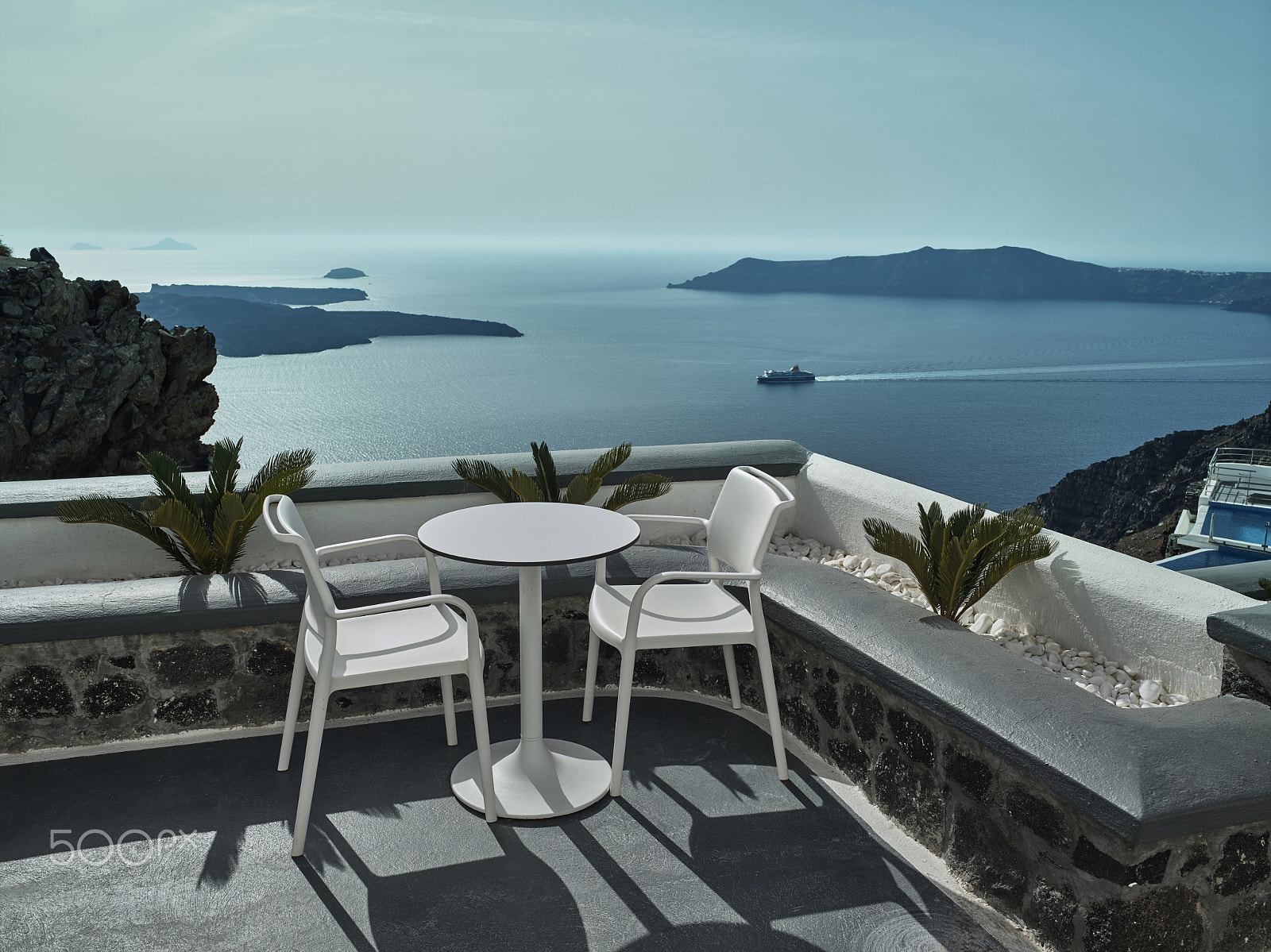 Phase One IQ160 sample photo. Landscape of santorini island, fira, cyclades, greece photography