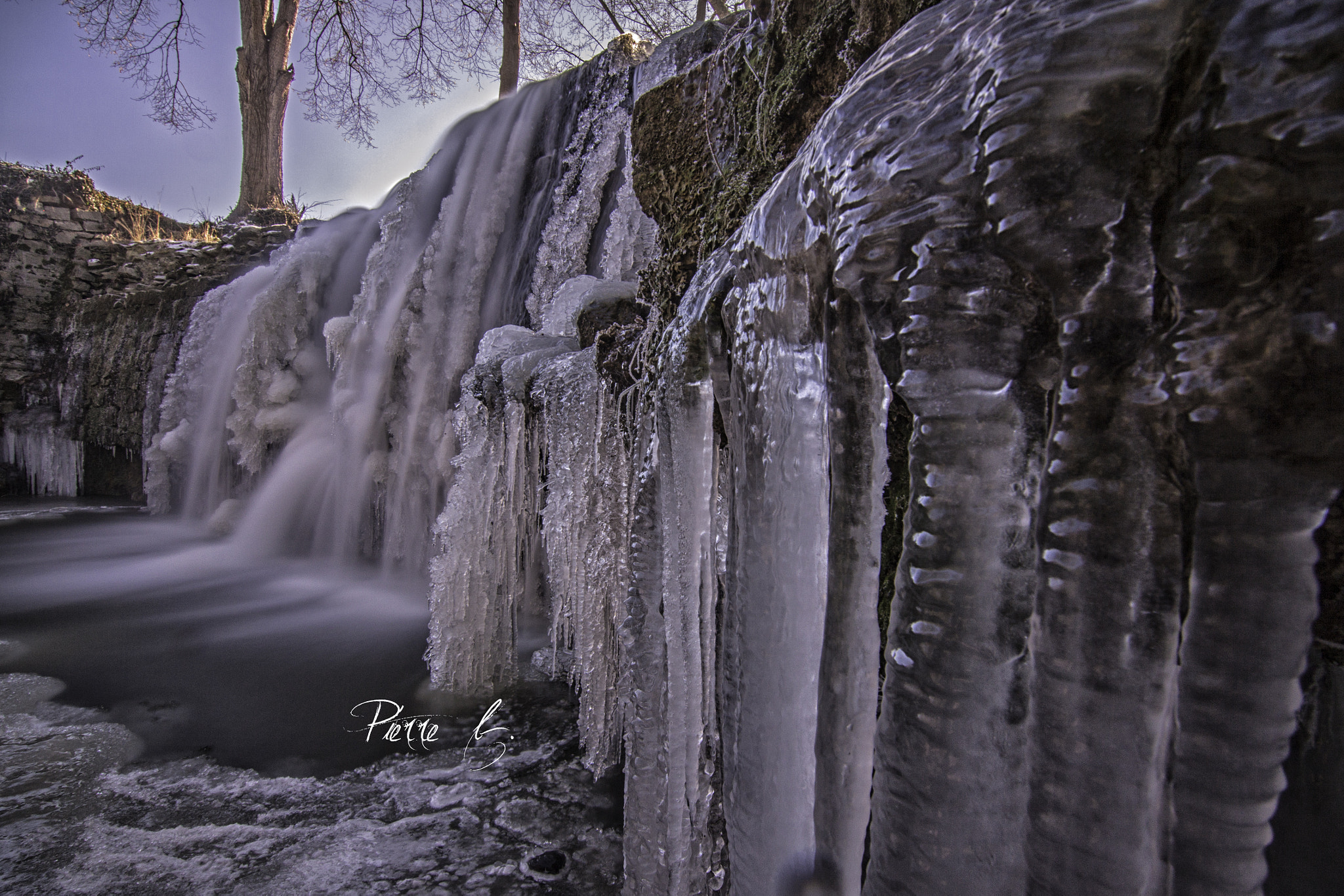 Canon EOS 50D sample photo. Frozen waterfall photography