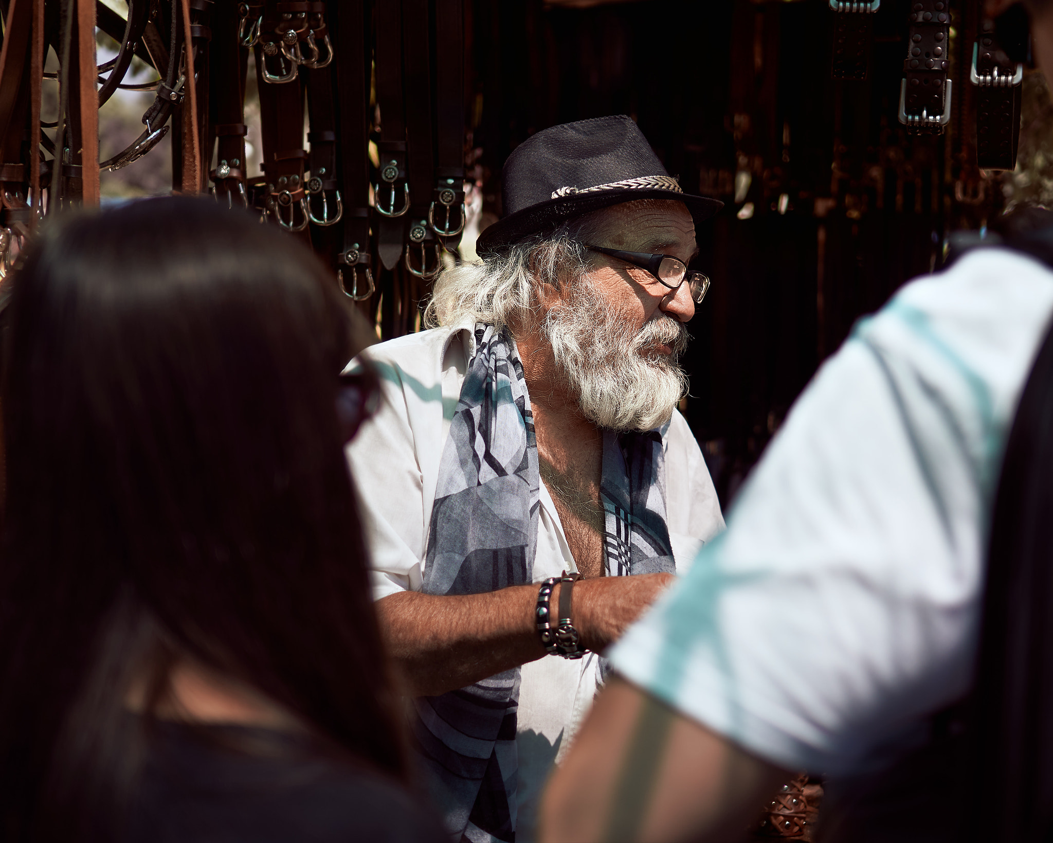 Sony E 35mm F1.8 OSS sample photo. Leather salesman photography