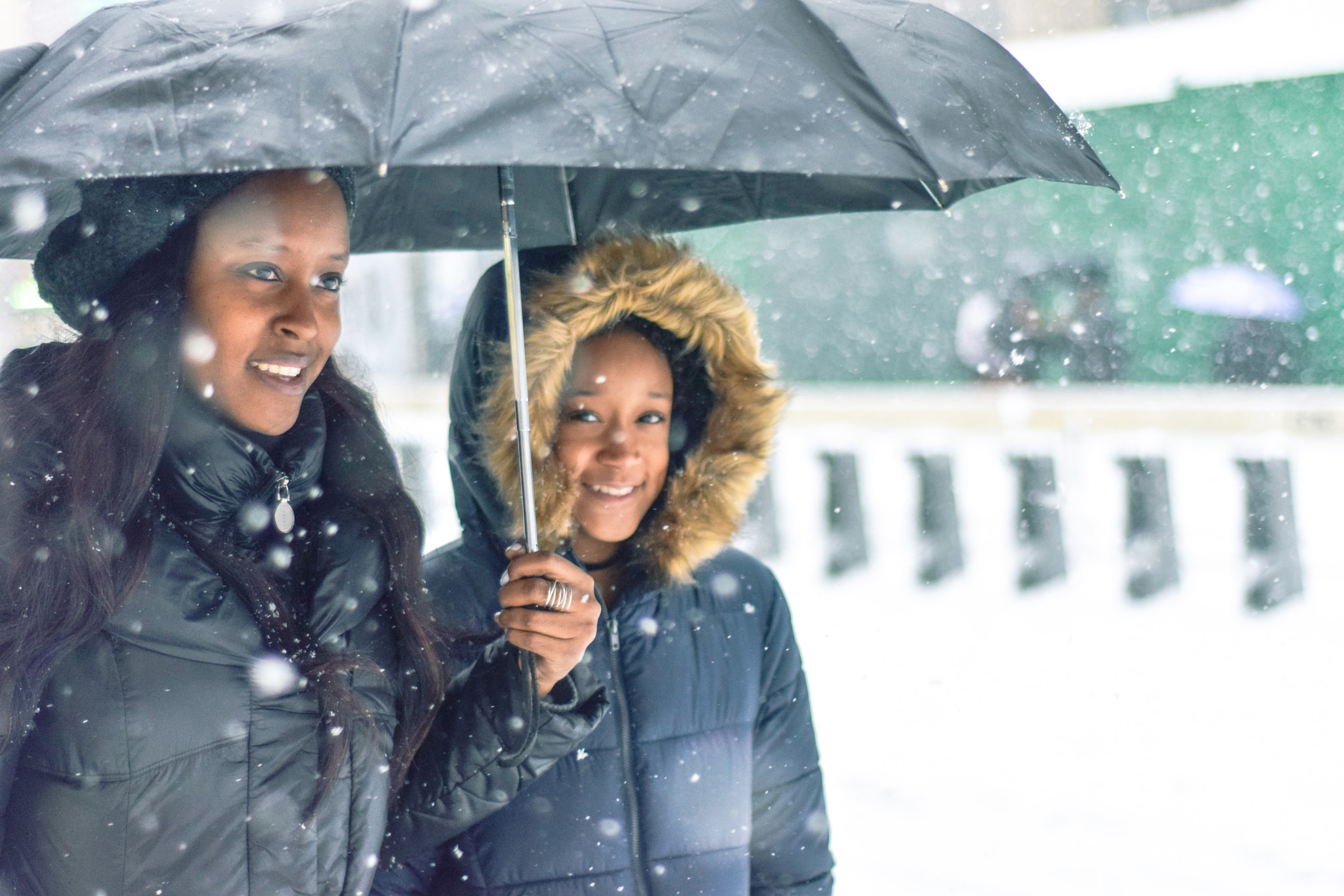 Nikon D5300 + Nikon AF Nikkor 50mm F1.8D sample photo. Showering snow photography