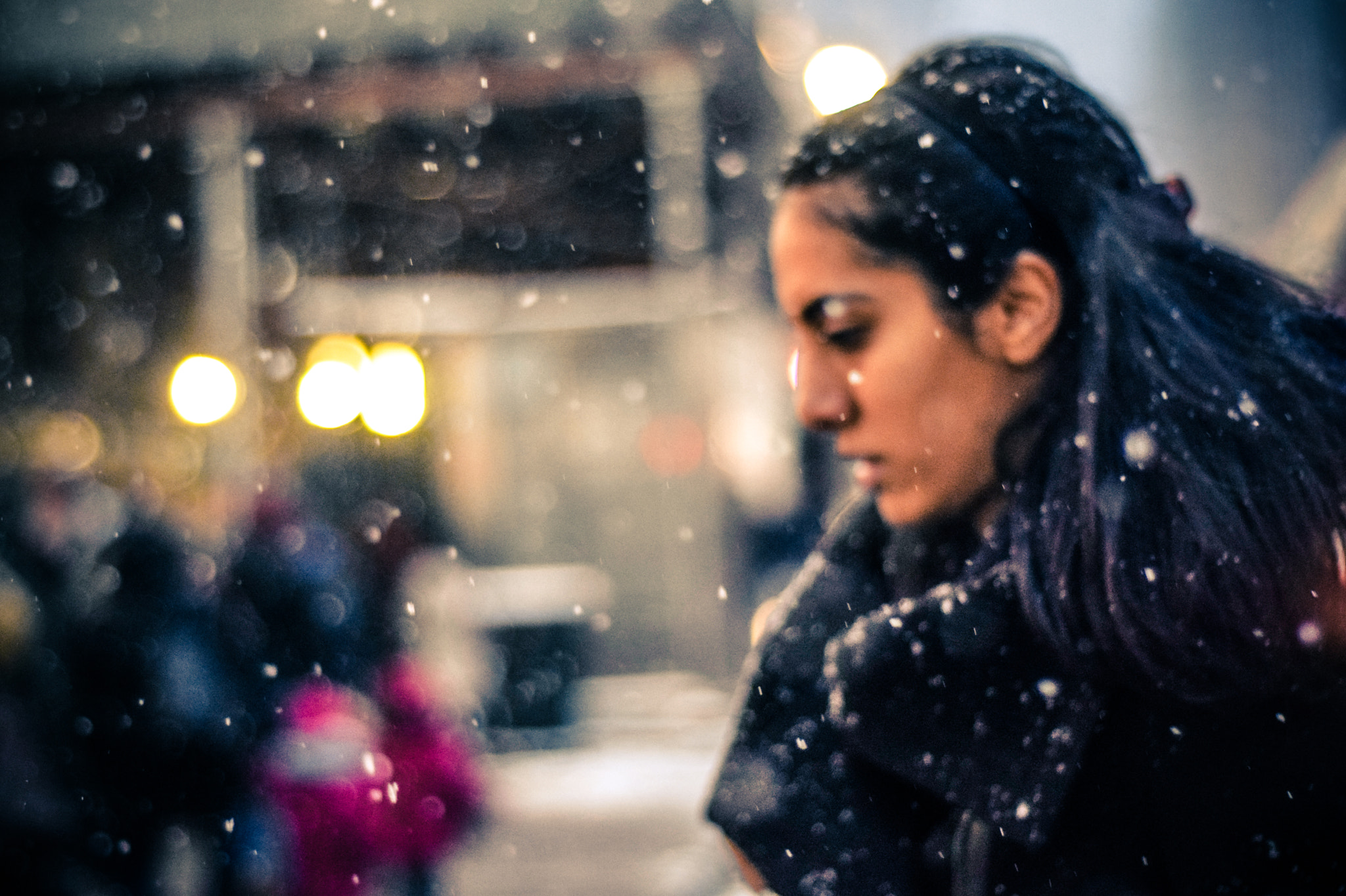 Nikon D5300 + Nikon AF Nikkor 50mm F1.8D sample photo. Showering snow photography