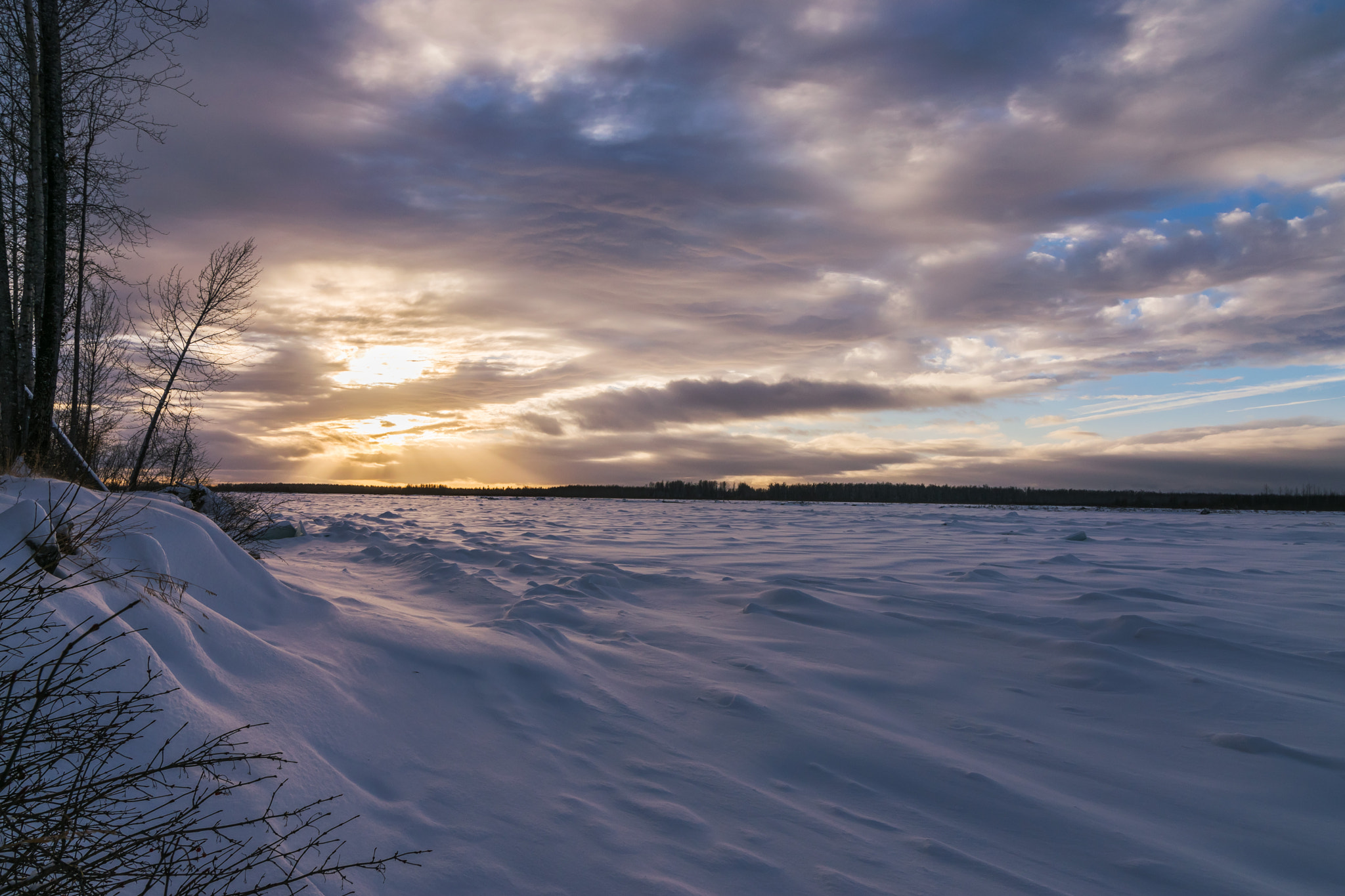 Tokina AT-X 16-28mm F2.8 Pro FX sample photo. Frozen susitna sun photography