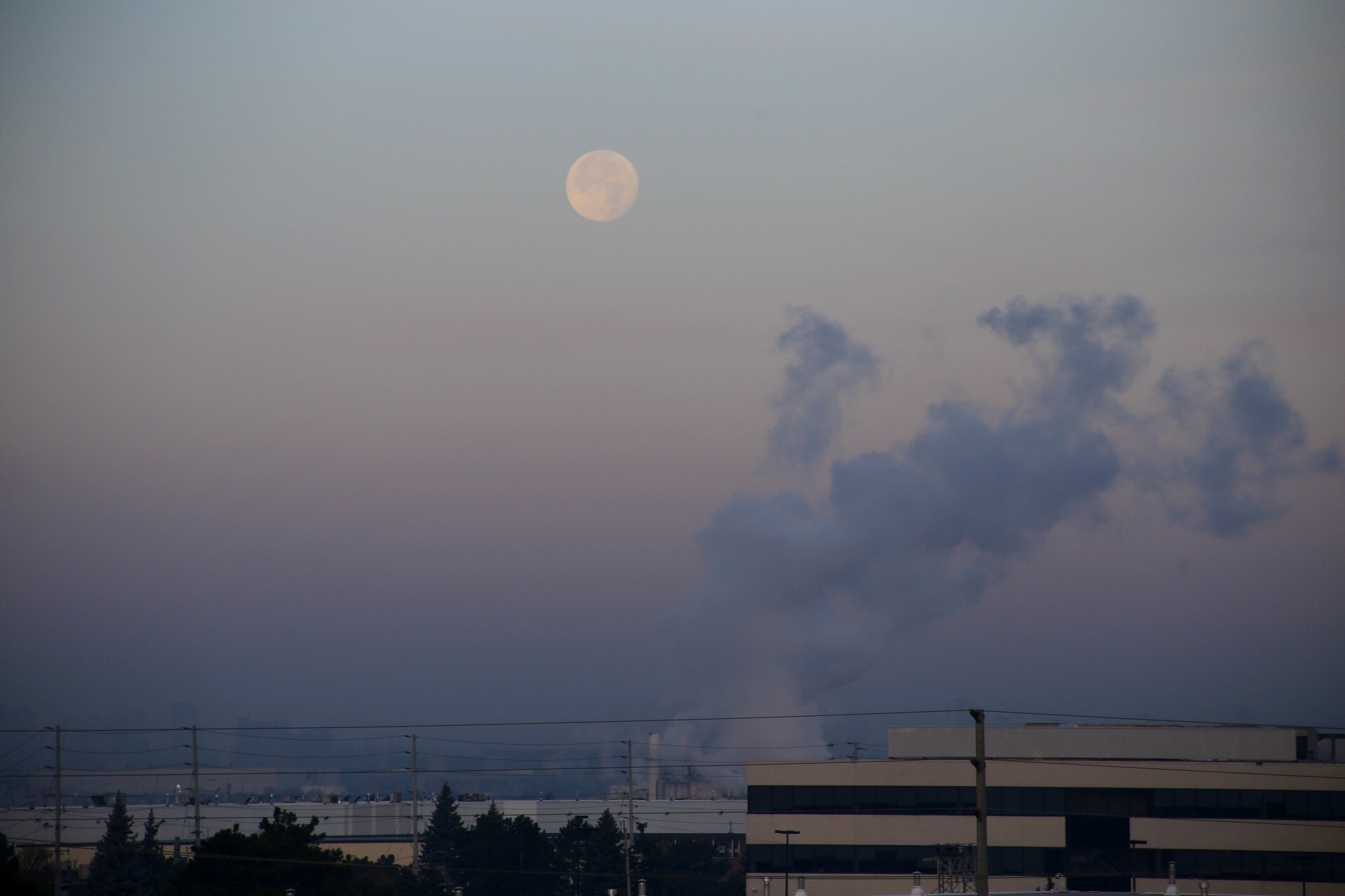 Canon EOS 6D sample photo. Supermoon setting from yyz photography