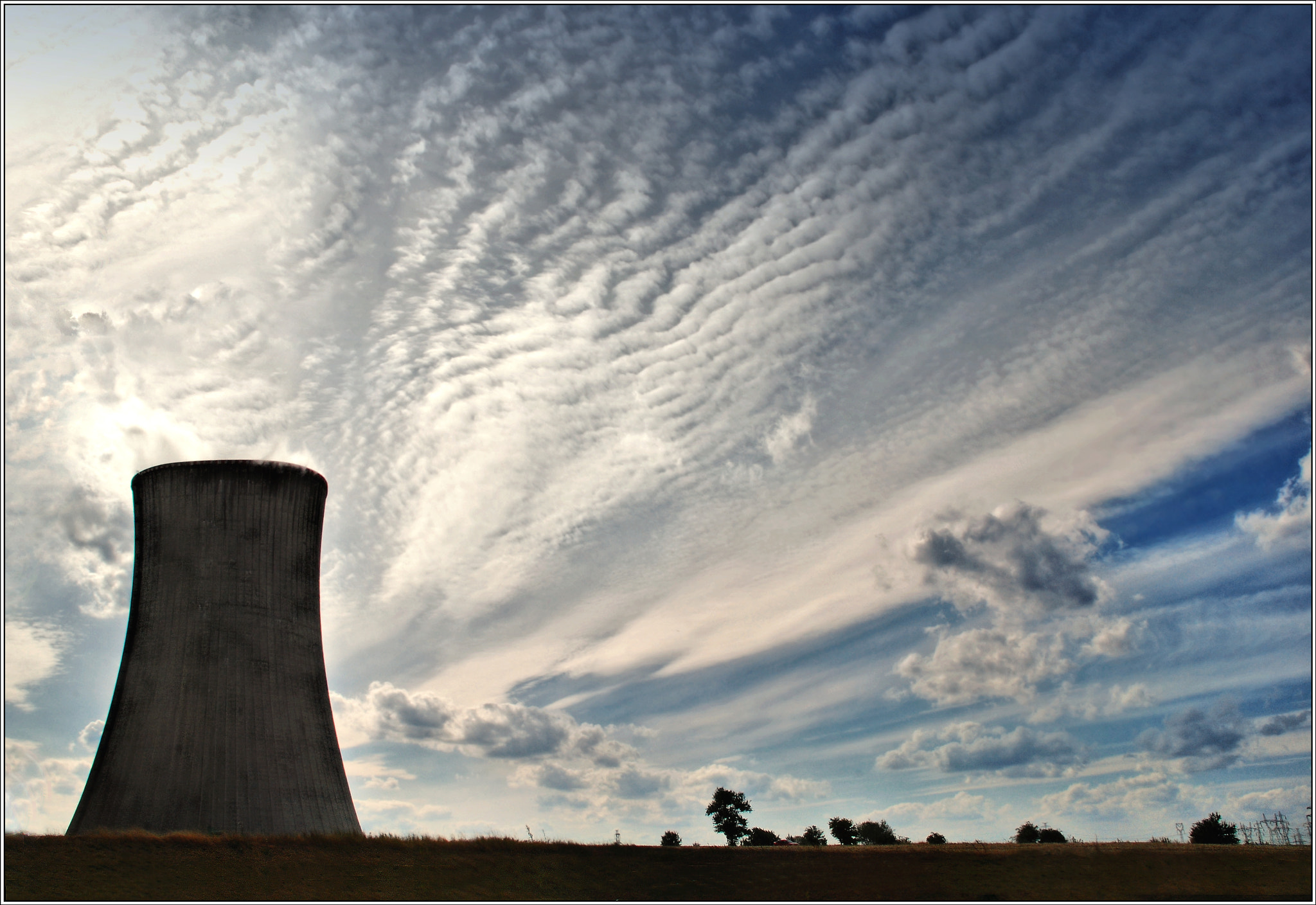 Nikon D60 + Sigma 18-200mm F3.5-6.3 DC OS HSM sample photo. Lonely cooling tower dressed in sheepskin coat photography