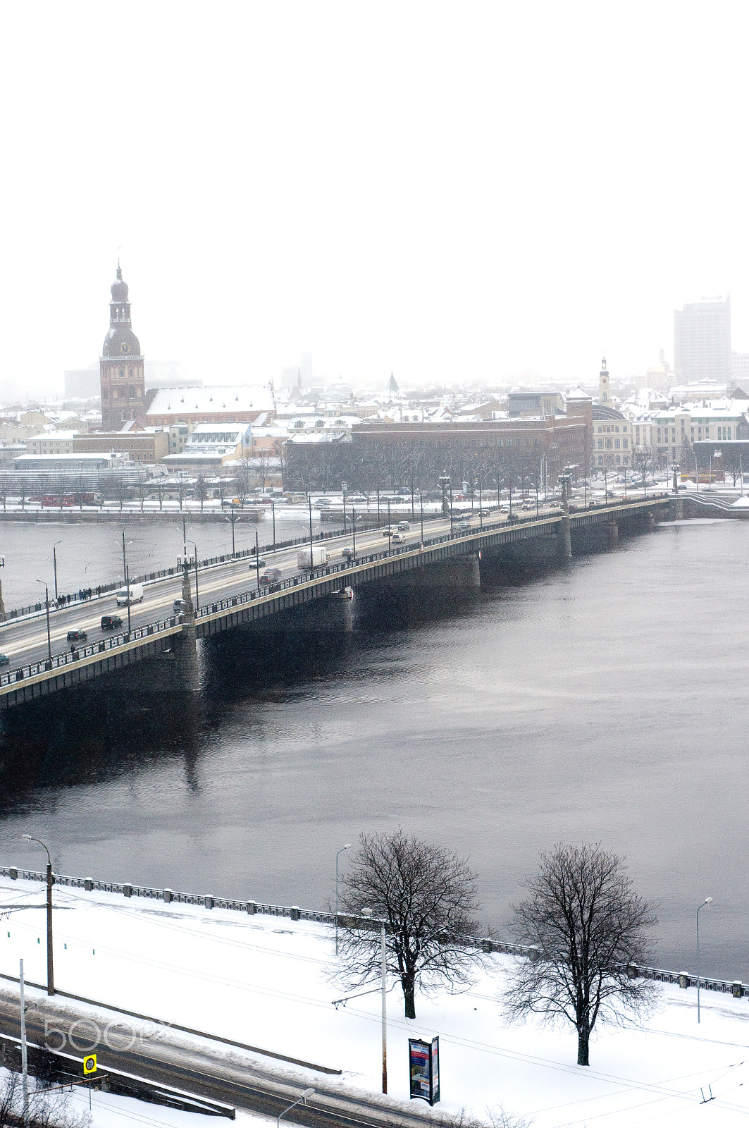 Sony Alpha DSLR-A580 sample photo. Riga under snow photography