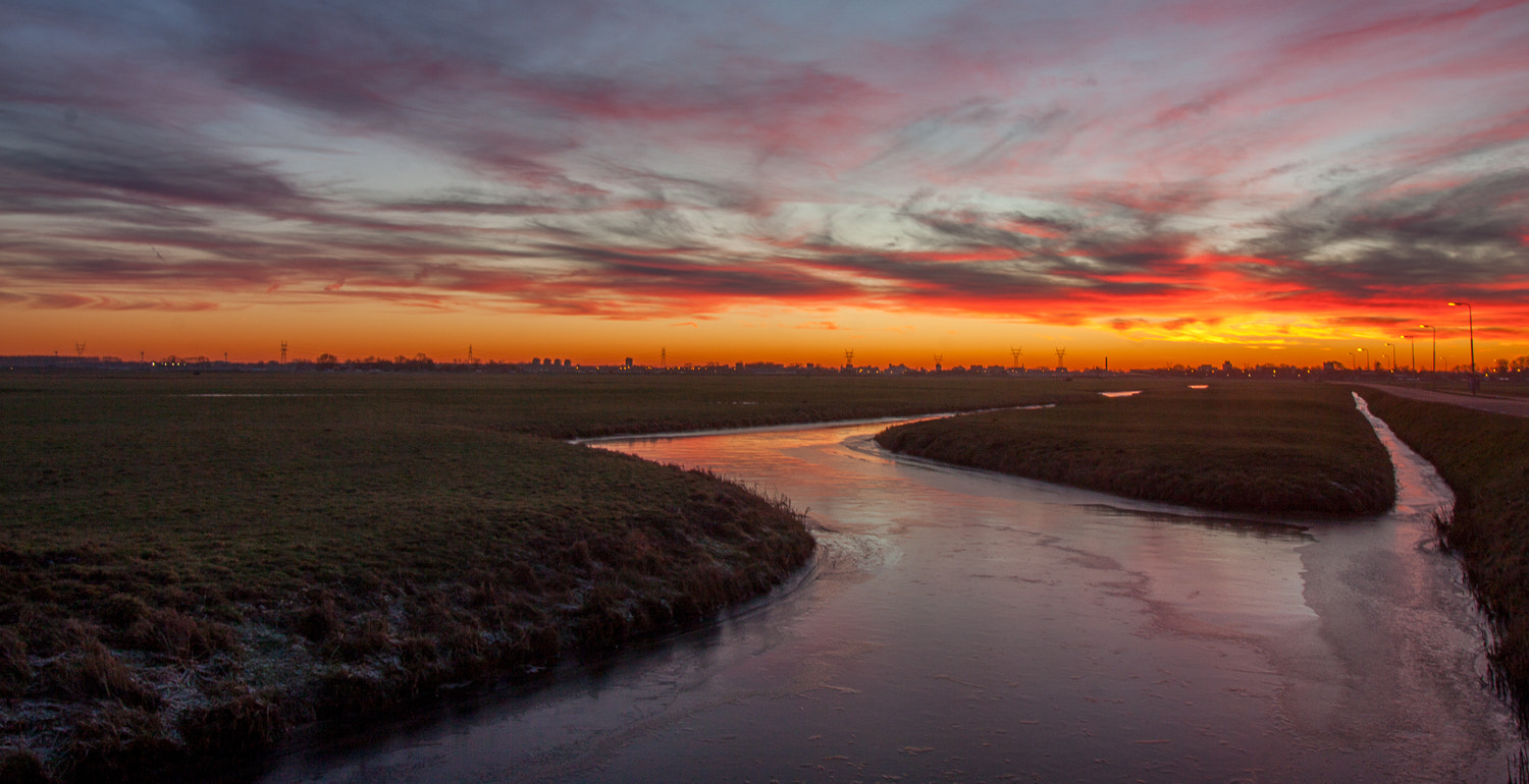 Canon EOS 50D sample photo. Winter sunset photography