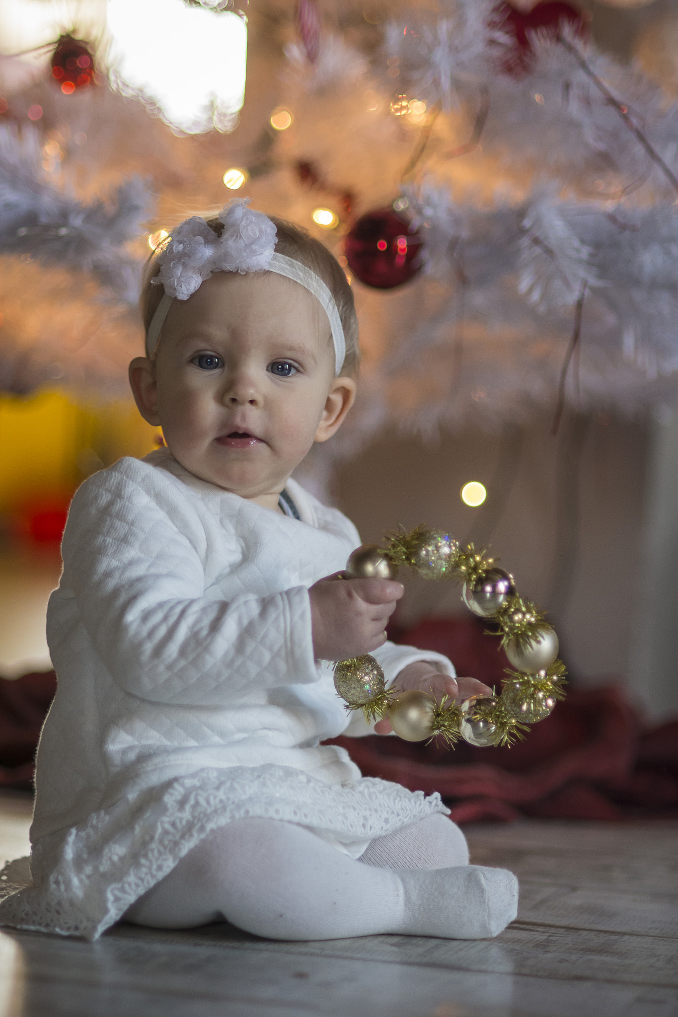 Nikon D7200 sample photo. Christmas baby photography