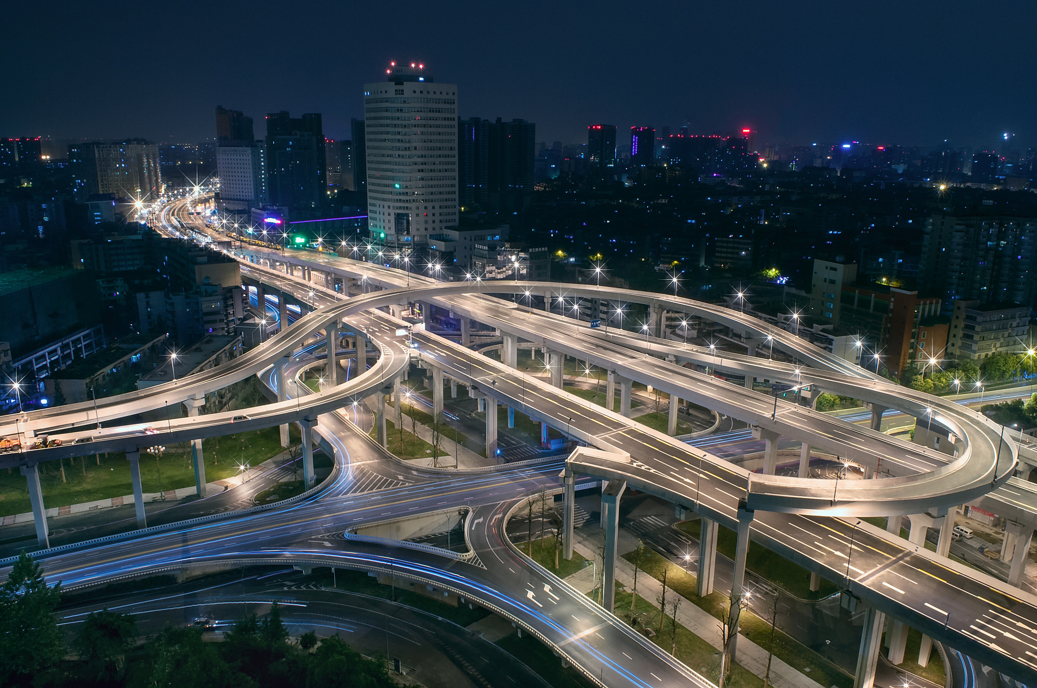 Nikon D300 sample photo. Chengdu yingkou overpass photography