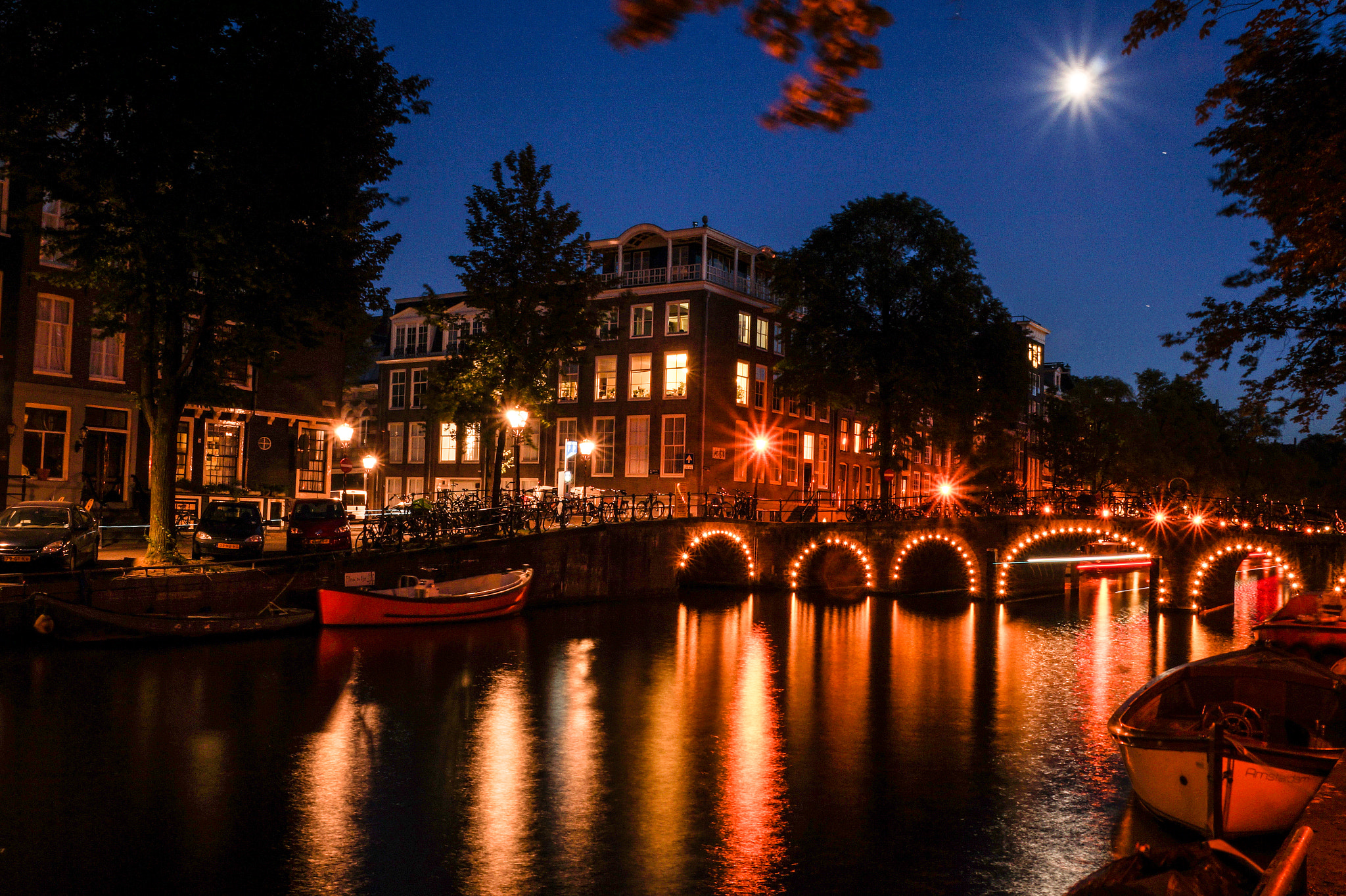 Sony SLT-A58 sample photo. Amsterdam at night photography