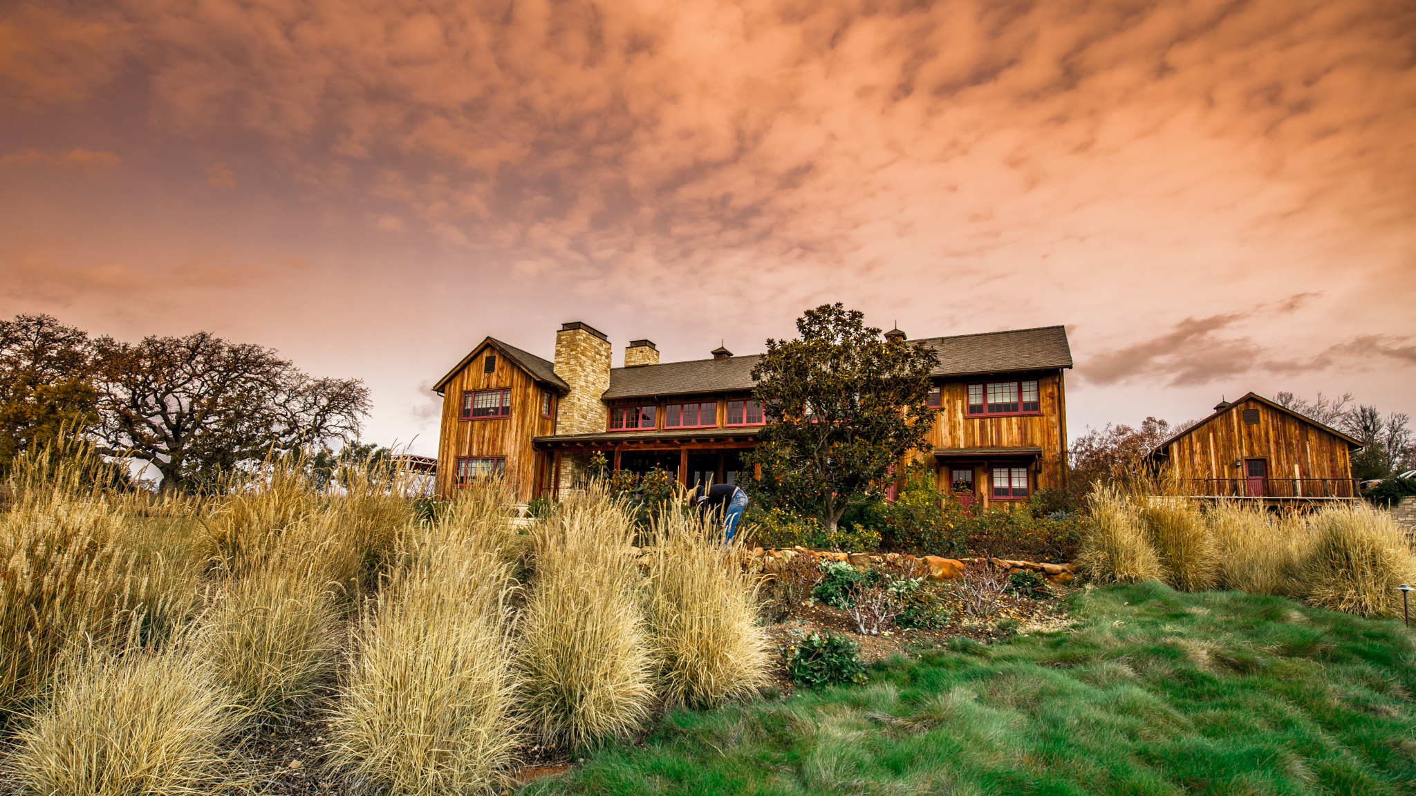 Canon EF 300mm f/2.8L sample photo. Sunset over the winery in los olivos photography