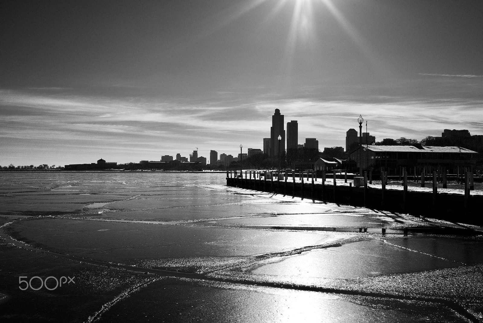 Sony a7S sample photo. Frozen chicago photography