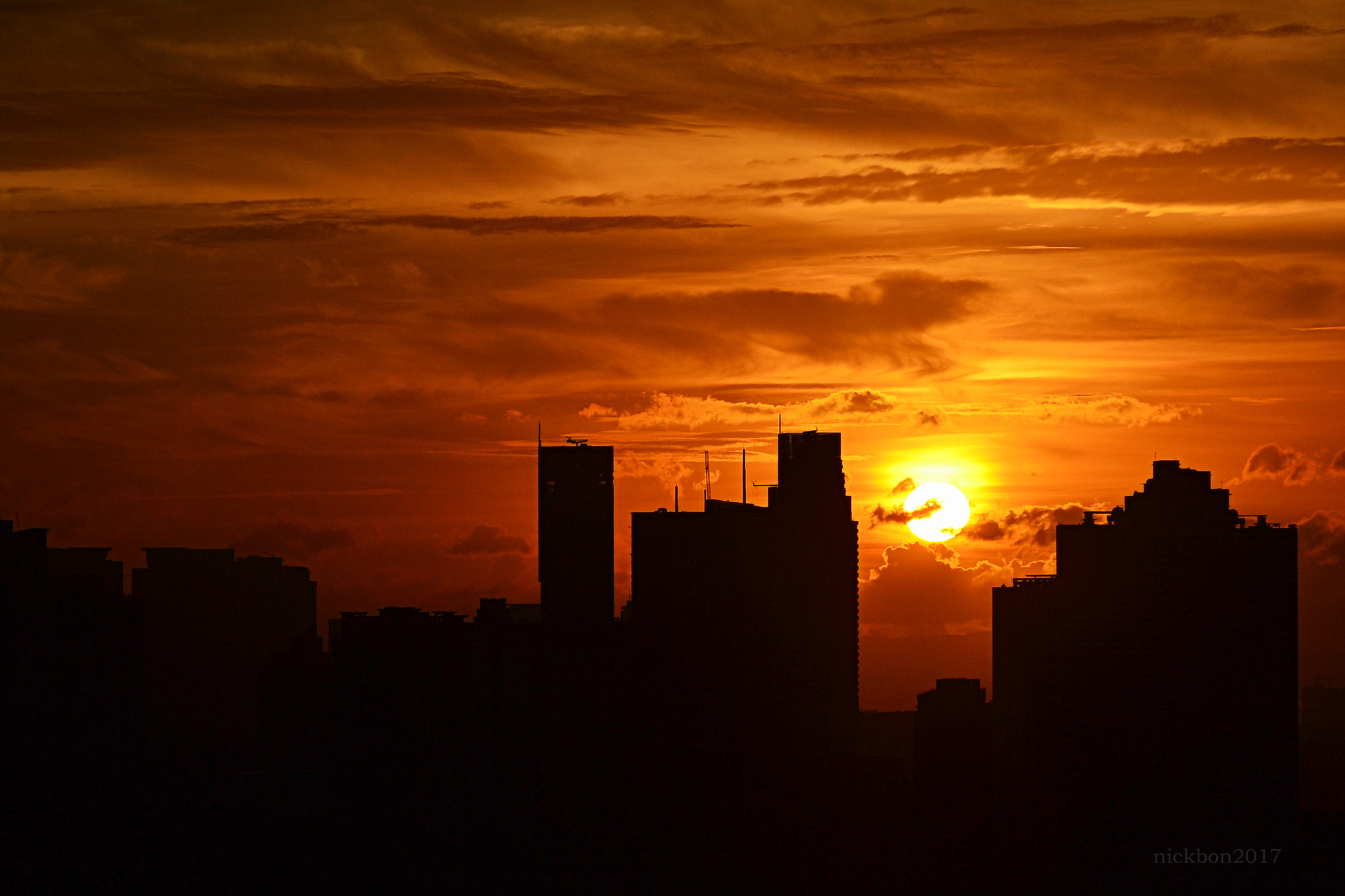 Nikon D3100 sample photo. Makati sunrise photography