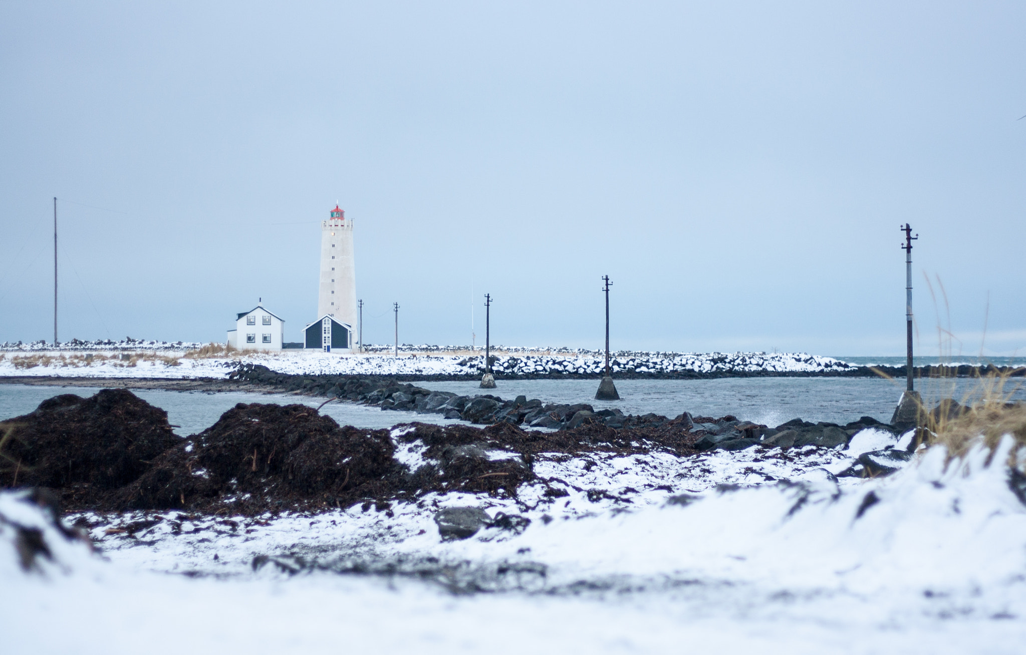 Canon EOS 1000D (EOS Digital Rebel XS / EOS Kiss F) + Canon EF 50mm F1.8 STM sample photo. Grótta lighthouse, iceland photography