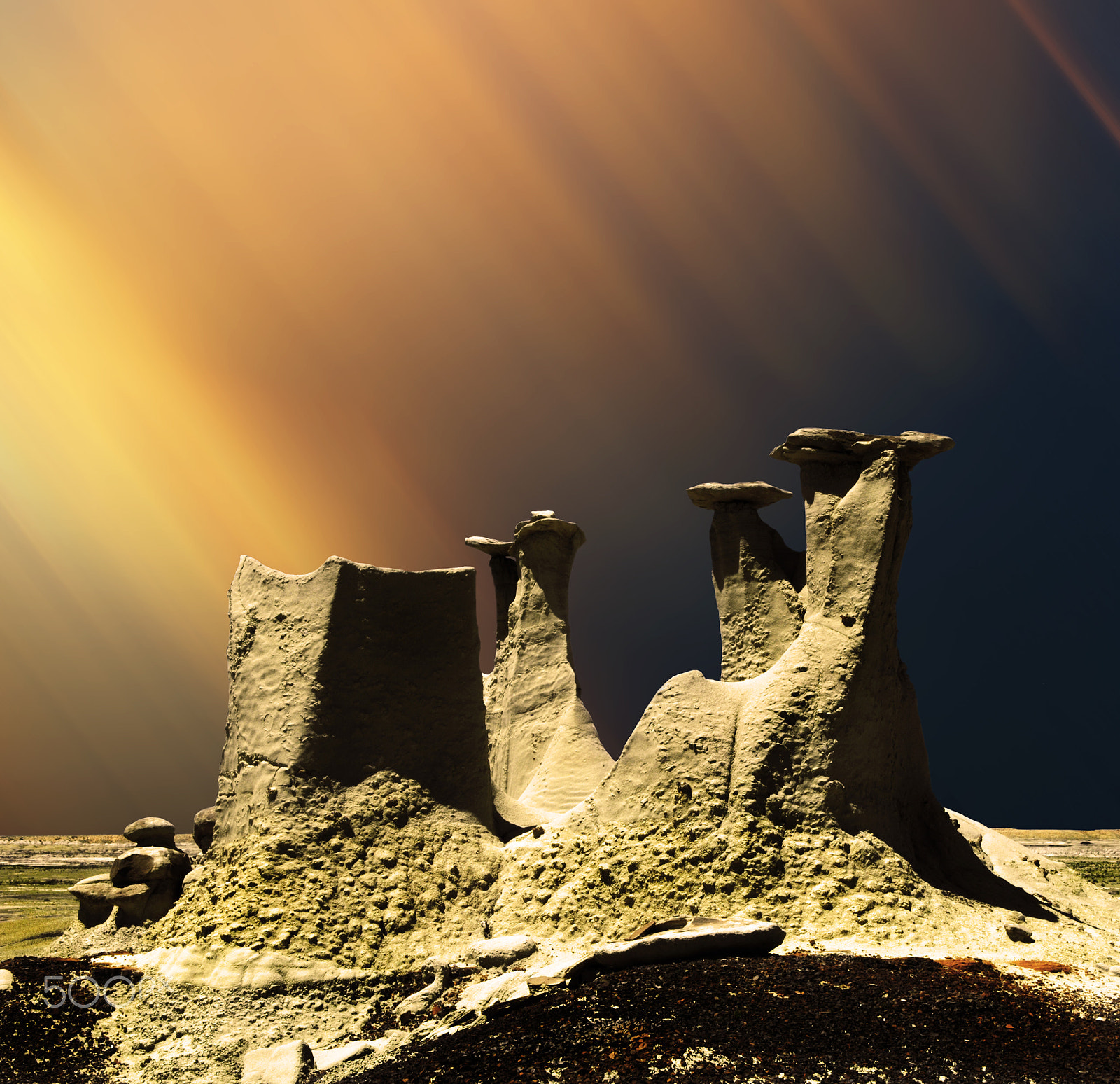 Nikon D2X sample photo. New mexico ah-she-sle-pah rock formations photography
