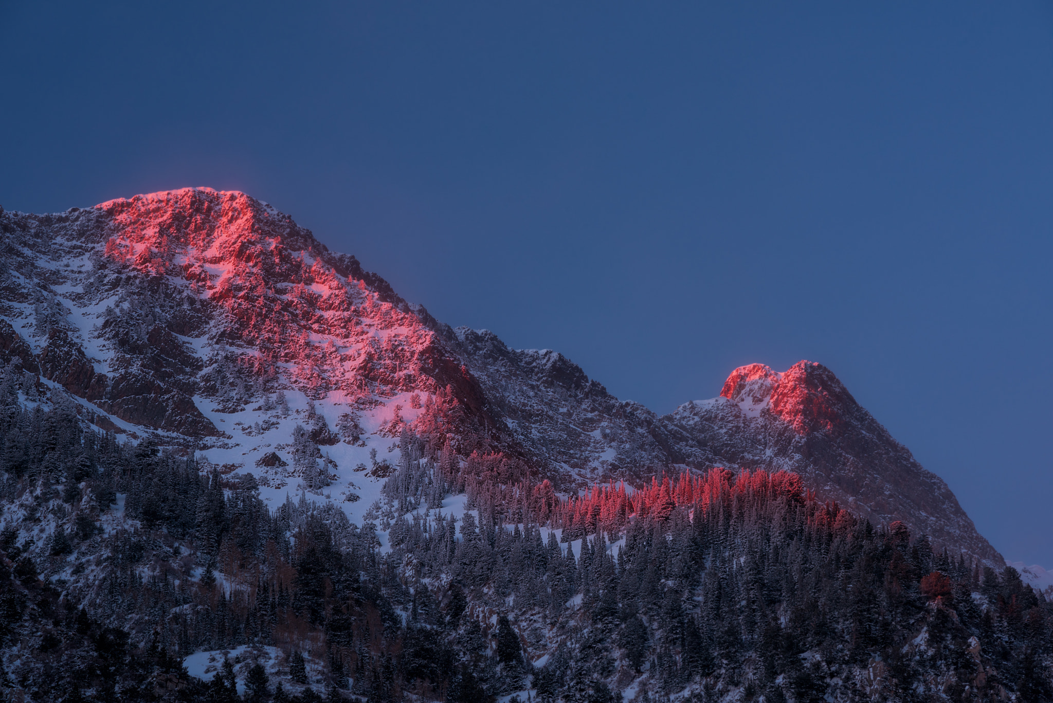 Sigma 70-200mm F2.8 EX DG Macro HSM II sample photo. Glowing little cottonwood canyon photography