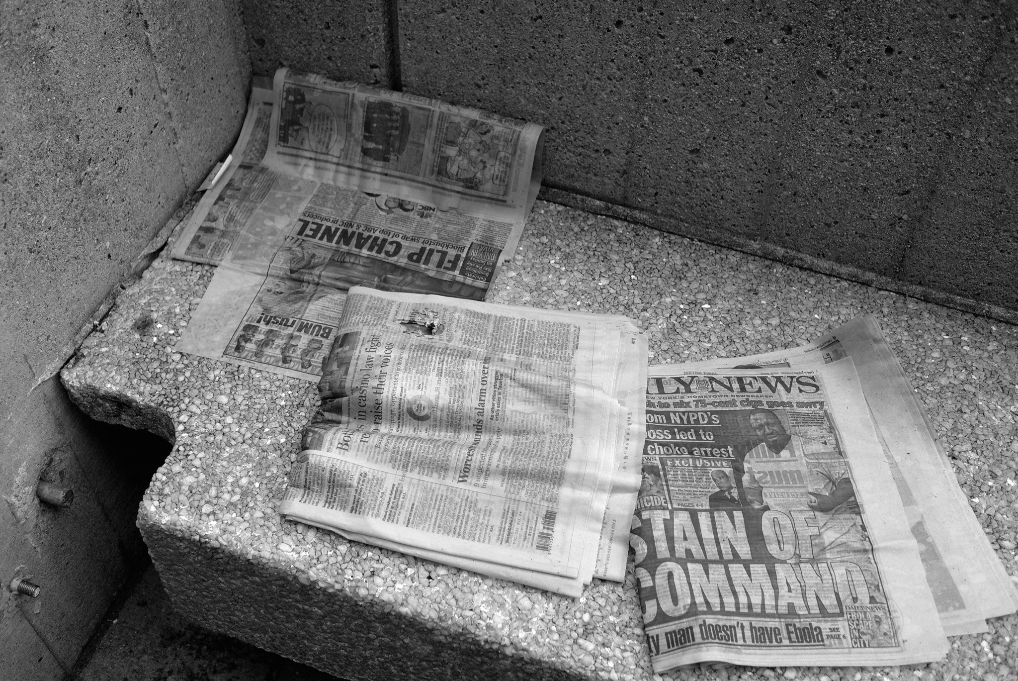 Leica X1 sample photo. Wet news paper photography