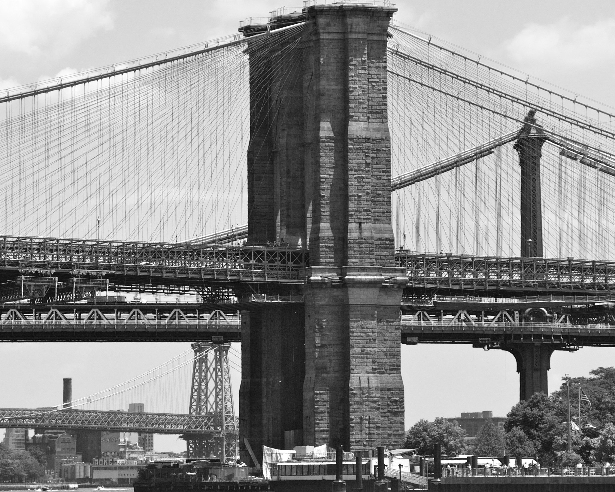 Canon EOS 400D (EOS Digital Rebel XTi / EOS Kiss Digital X) sample photo. Brooklyn, manhattan and williamsburg bridges photography