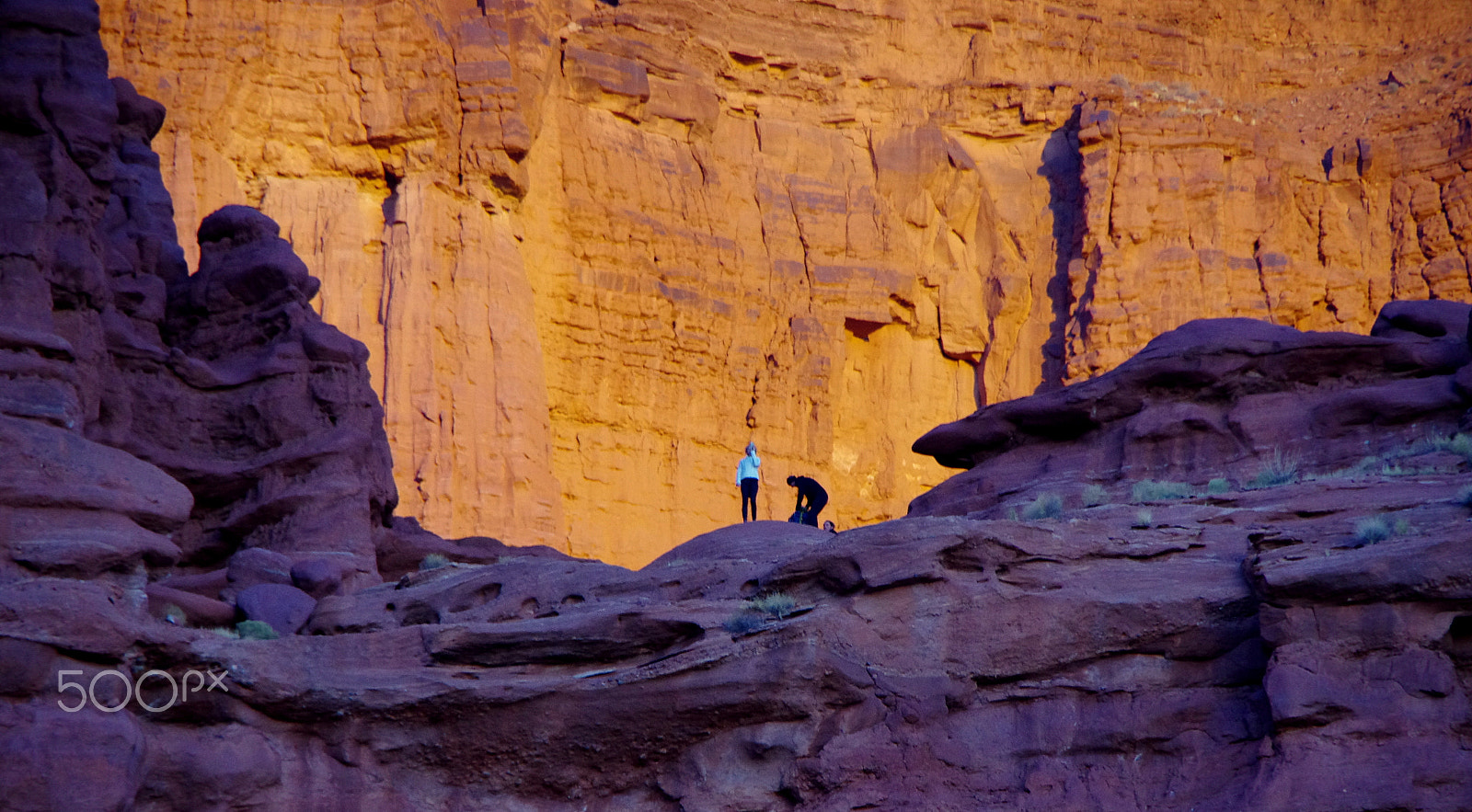 Pentax K-5 sample photo. Fisher towers near sunset photography