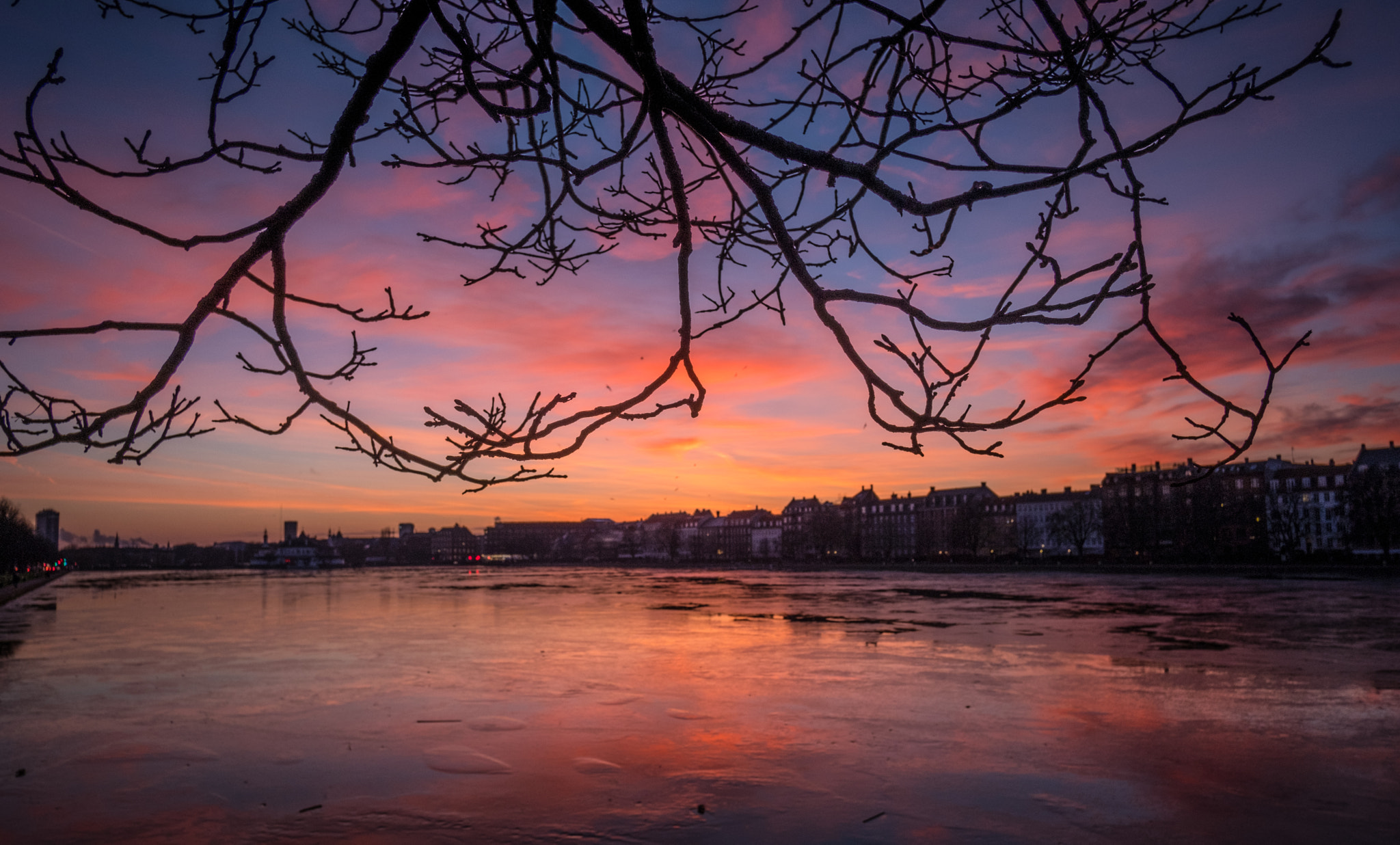 Fujifilm XF 18mm F2 R sample photo. Sunset in copenhagen photography