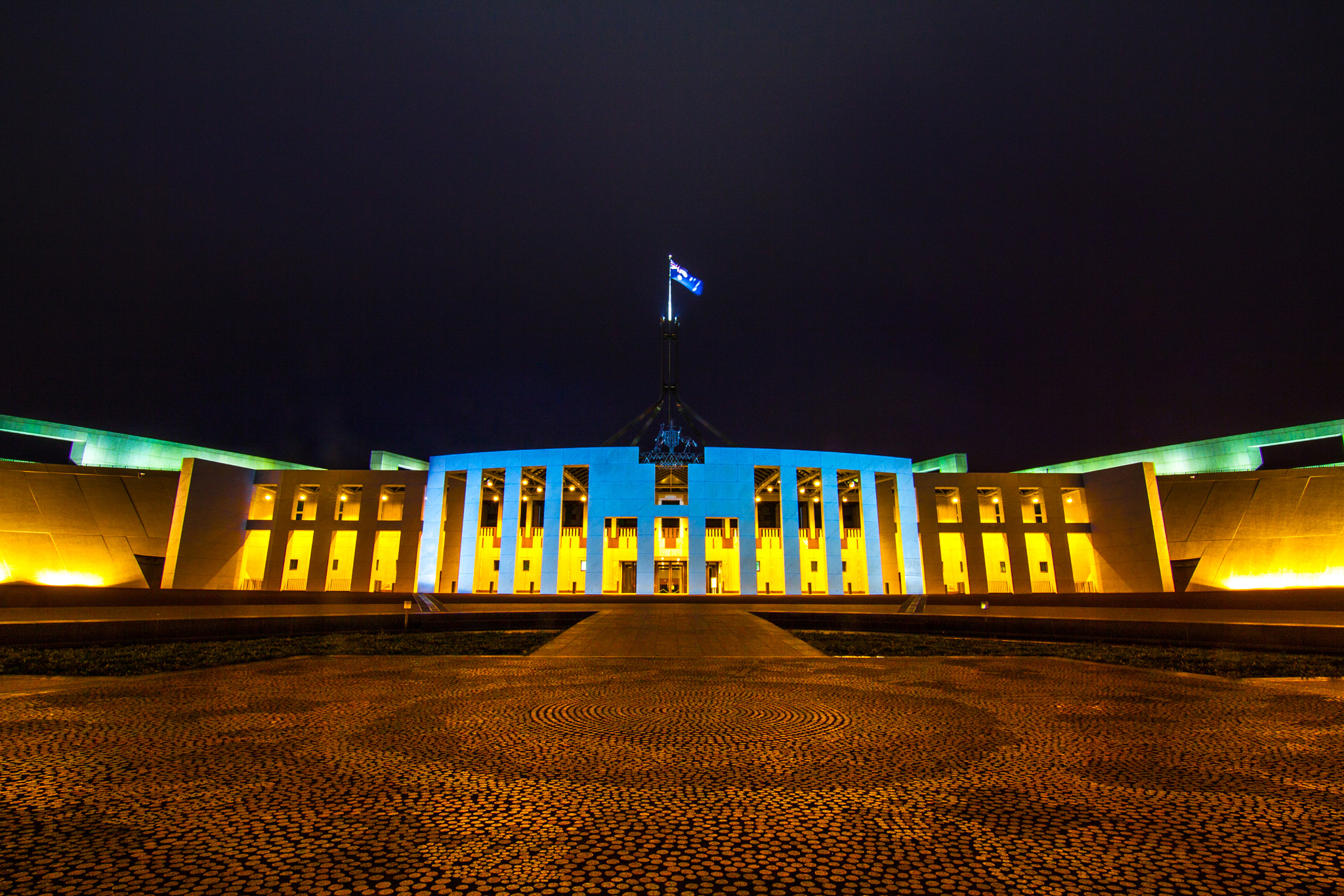 Canon EOS 50D + Tokina AT-X Pro 11-16mm F2.8 DX sample photo. Parliament house canberra photography