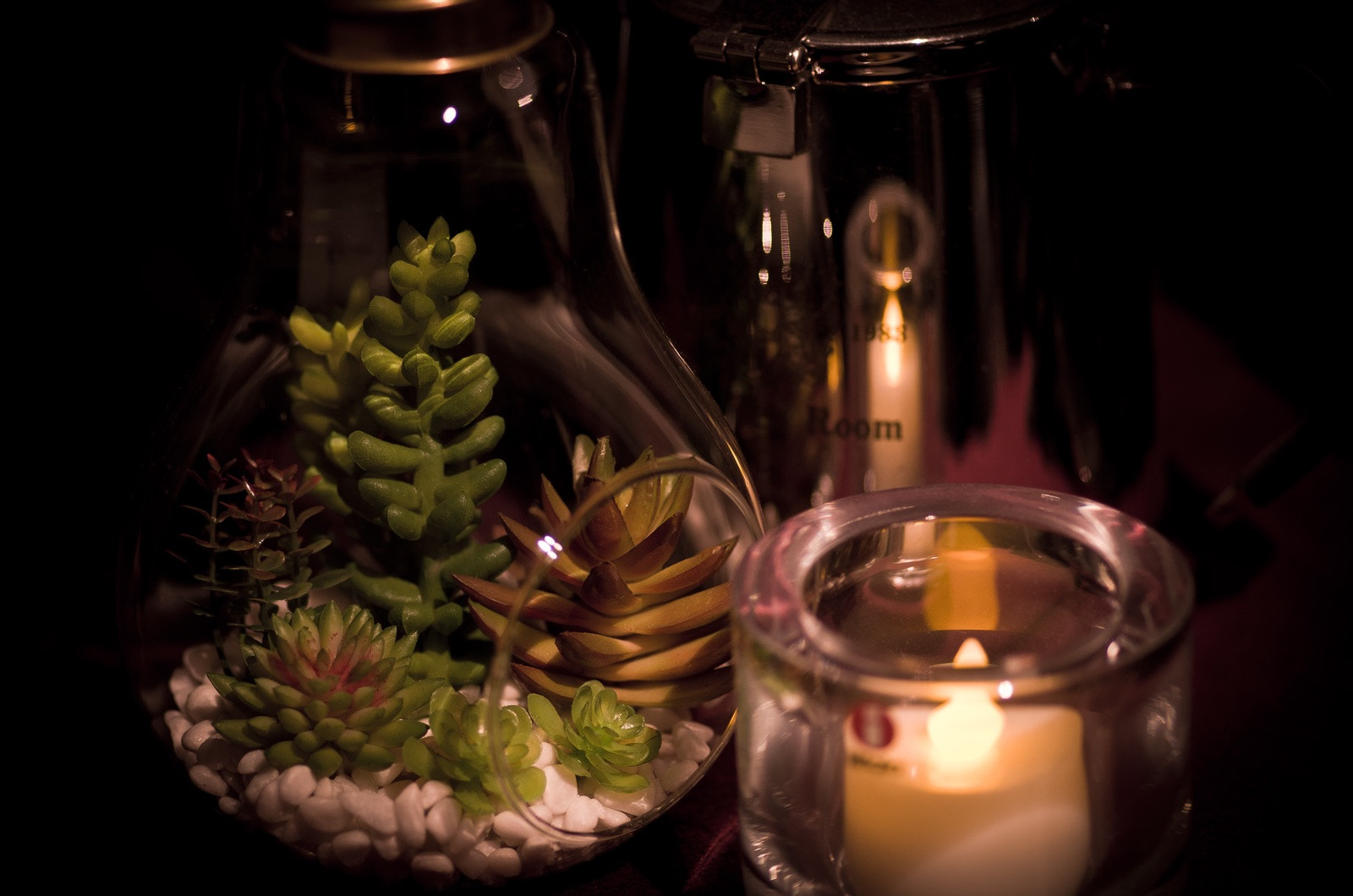 Pentax K-50 + Pentax smc D-FA 100mm F2.8 Macro WR sample photo. A candle lights a biome photography