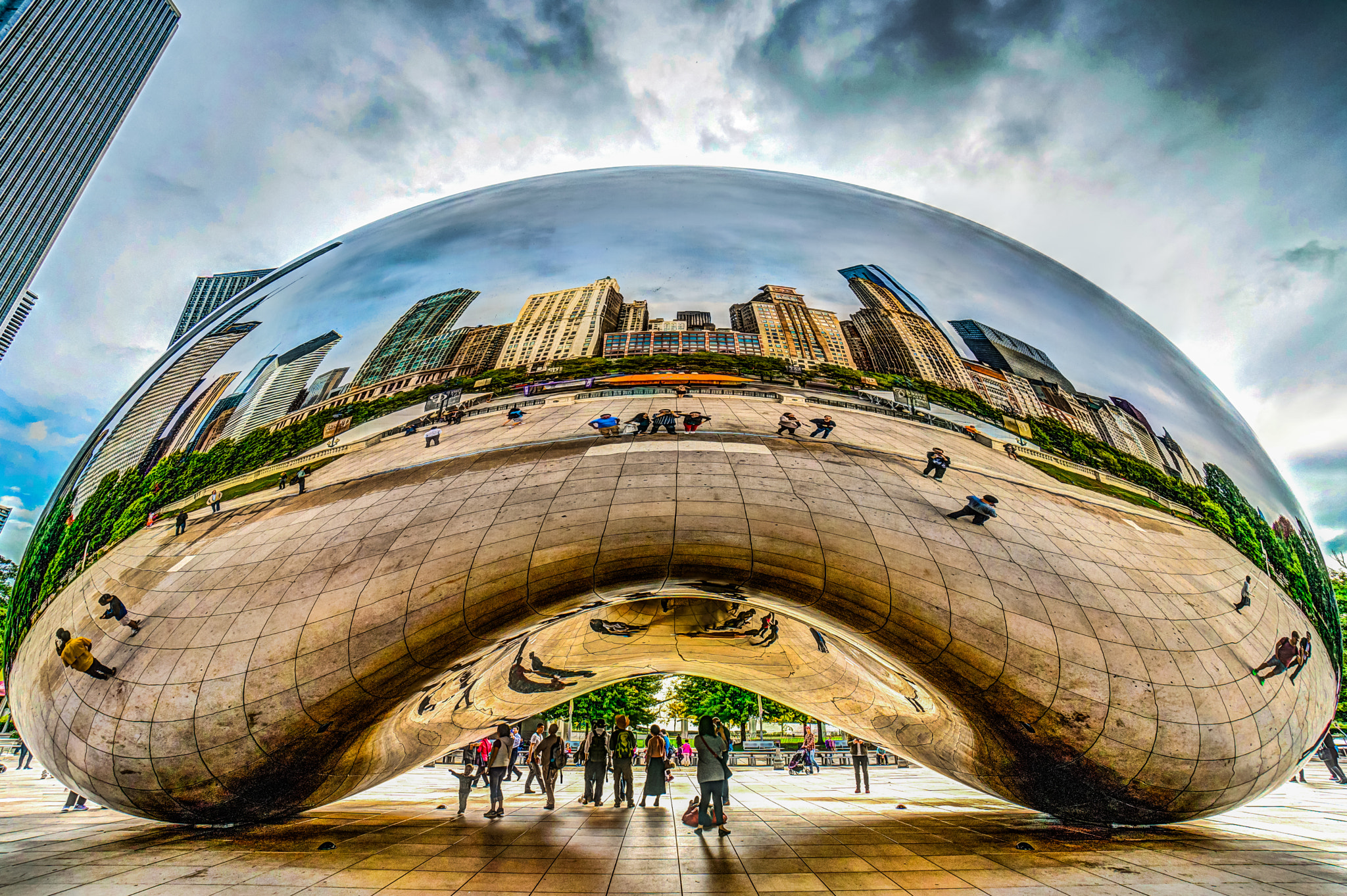 Sony a6300 sample photo. Cloud gate skyline photography