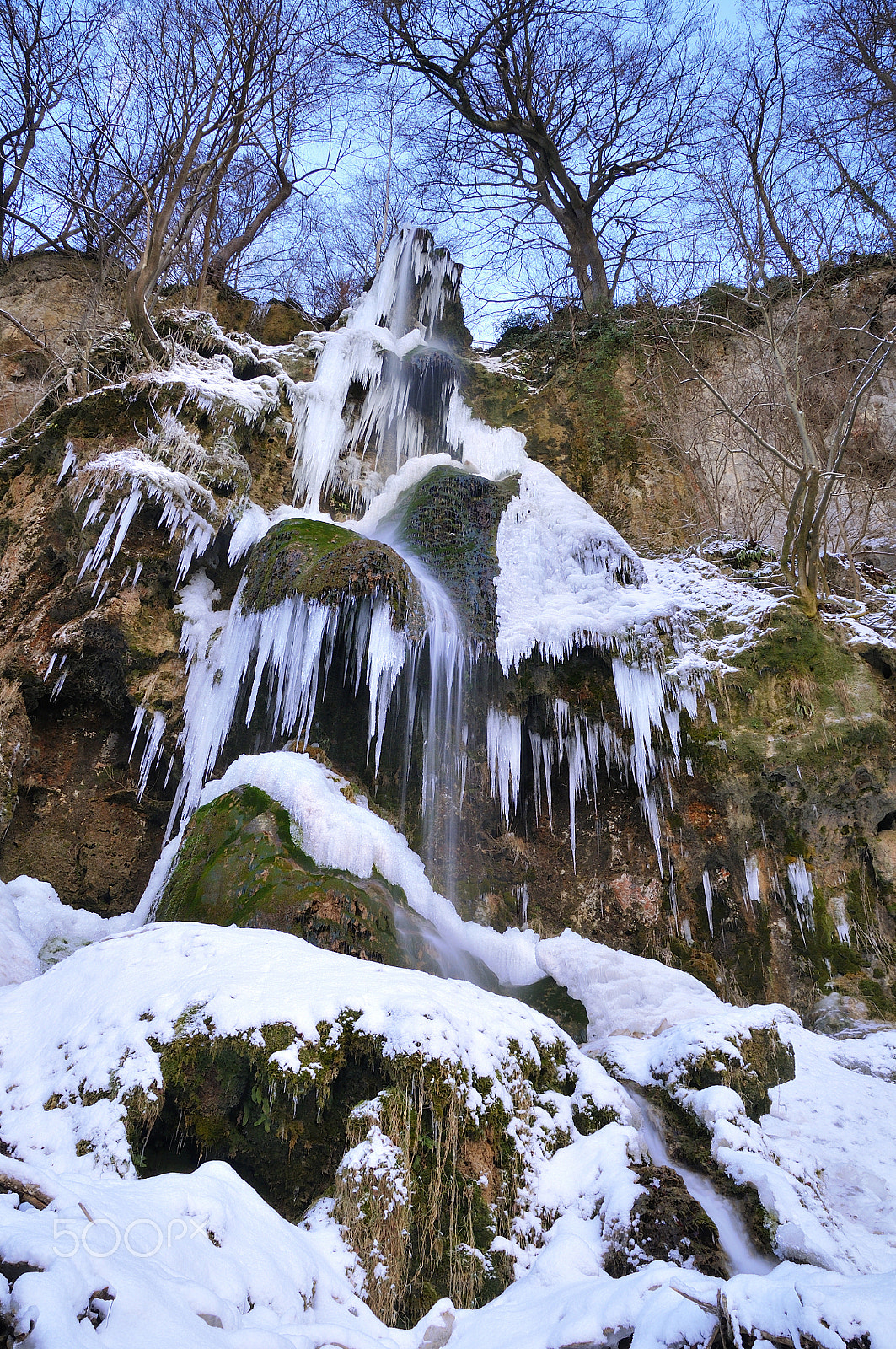 Nikon D300 sample photo. Waterfall in bad urach photography