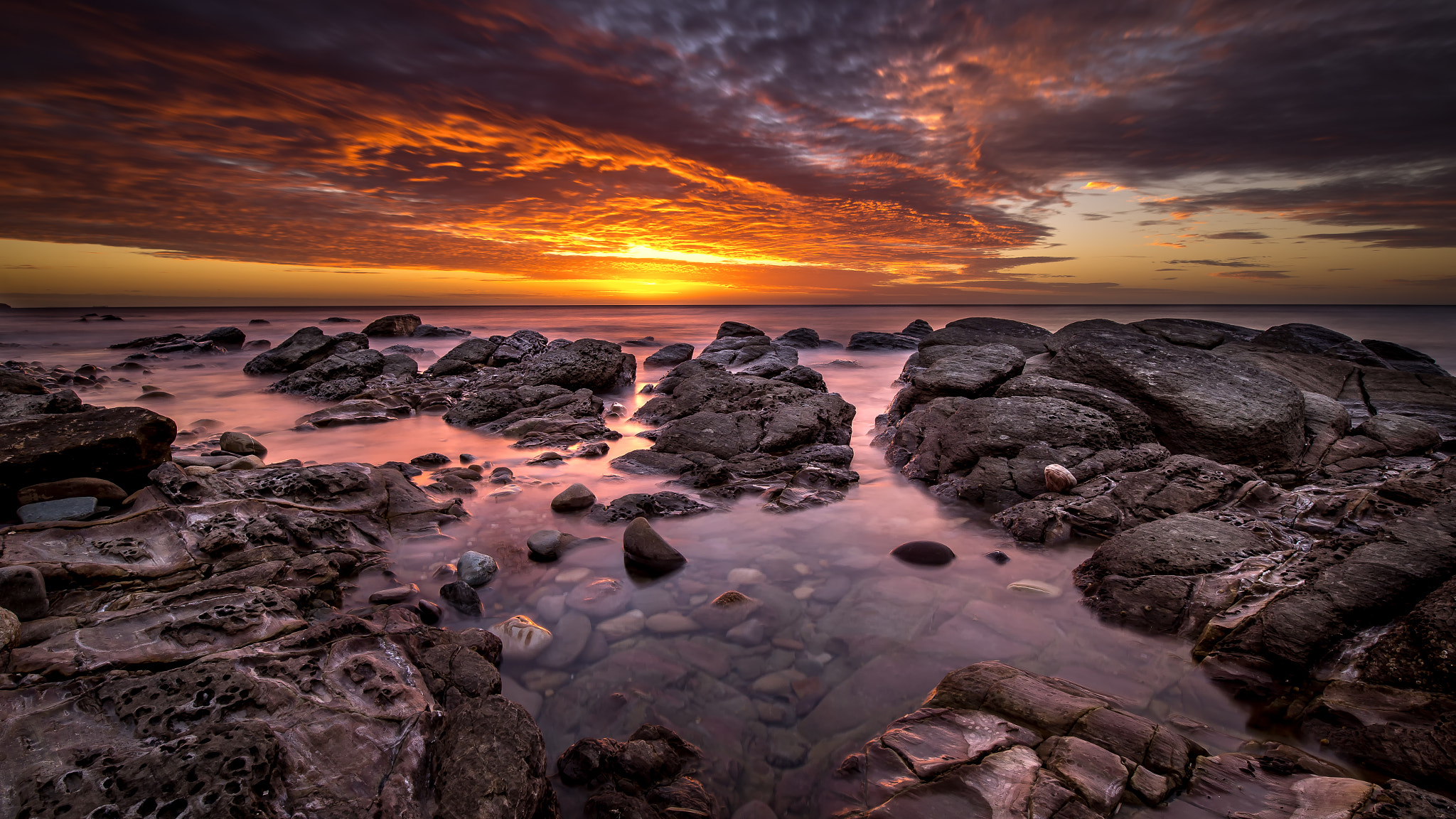 Tamron SP 15-30mm F2.8 Di VC USD sample photo. Marino rocks at sunset photography