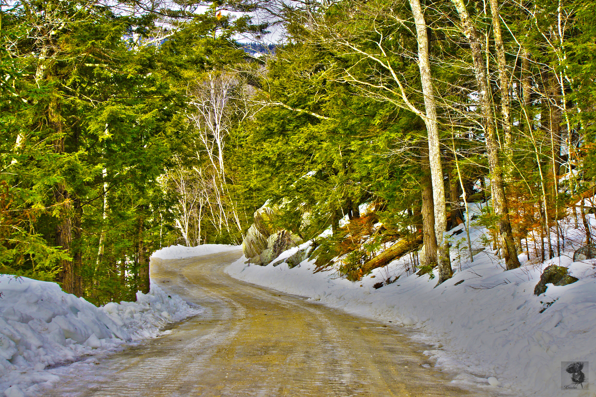 Sony Alpha NEX-3 sample photo. Wintery road photography