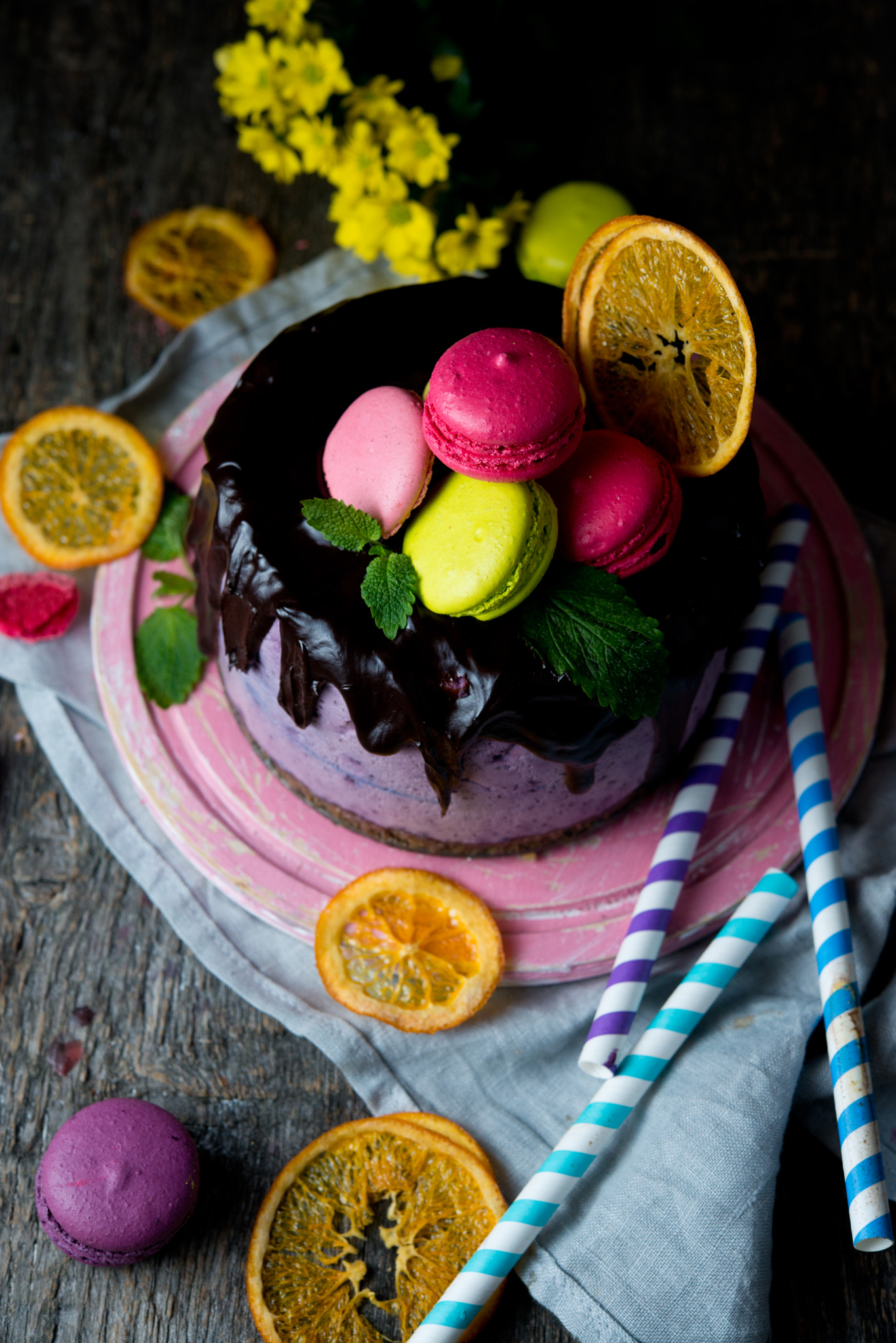 Nikon AF-S Micro-Nikkor 60mm F2.8G ED sample photo. Bilberry cake with orange chips photography