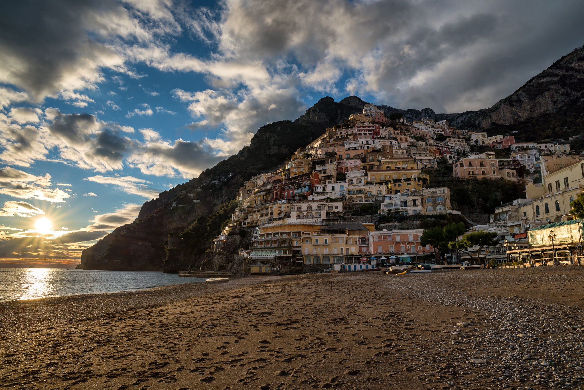 Sigma 24-70mm F2.8 EX DG HSM sample photo. Positano sunset (sa) photography