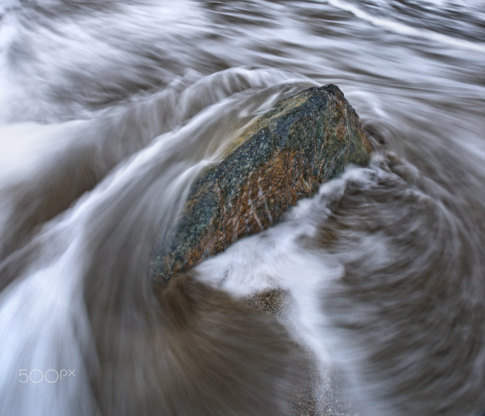 Olympus C8080WZ sample photo. Norwick beach sea swirl crop photography
