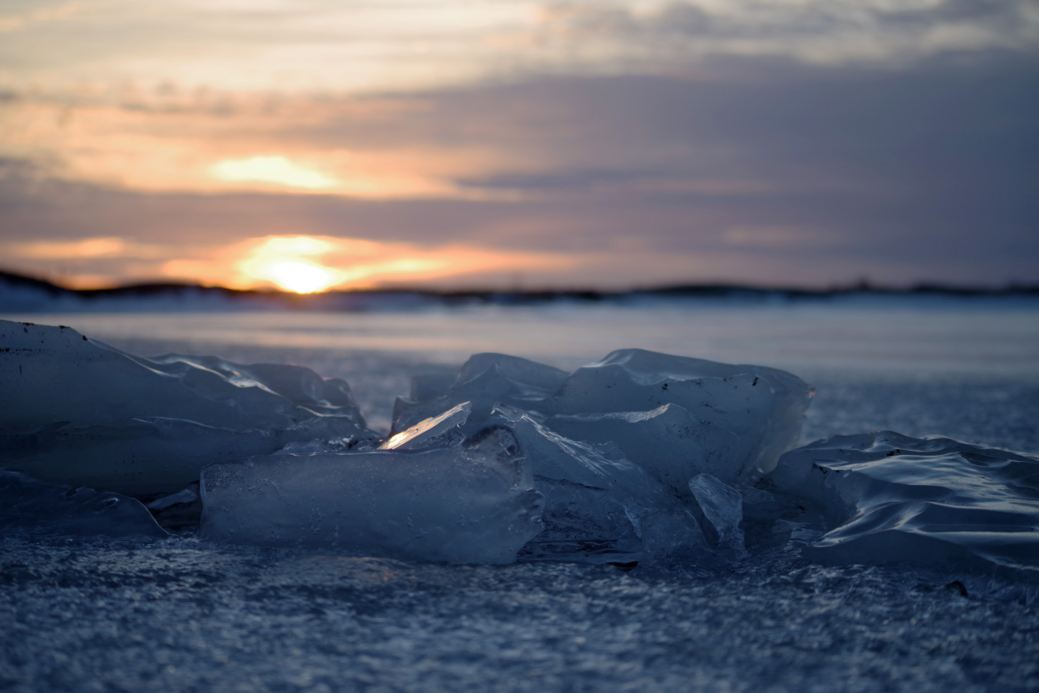 Pentax K-1 sample photo. Icy sunset photography