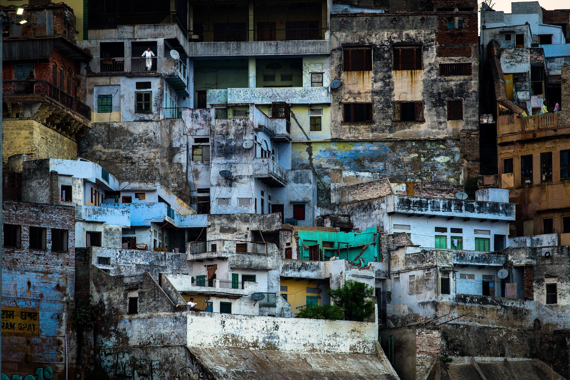 Nikon Df sample photo. The man in white in varanasi old town photography