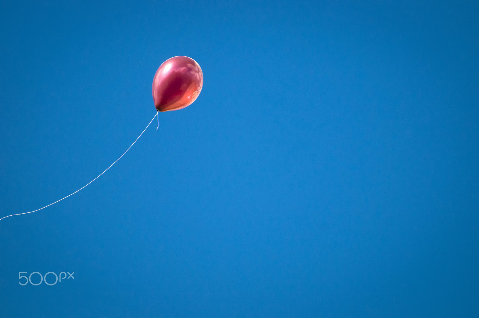 Nikon D300 sample photo. Red balloon flying under a blue sky. photography