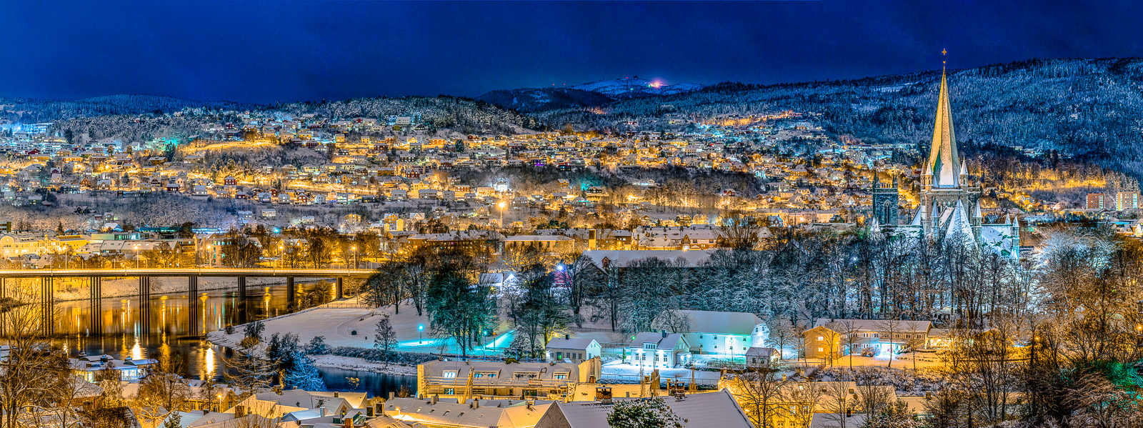 Nikon D800 sample photo. Trondheim panorama in the winter time! photography