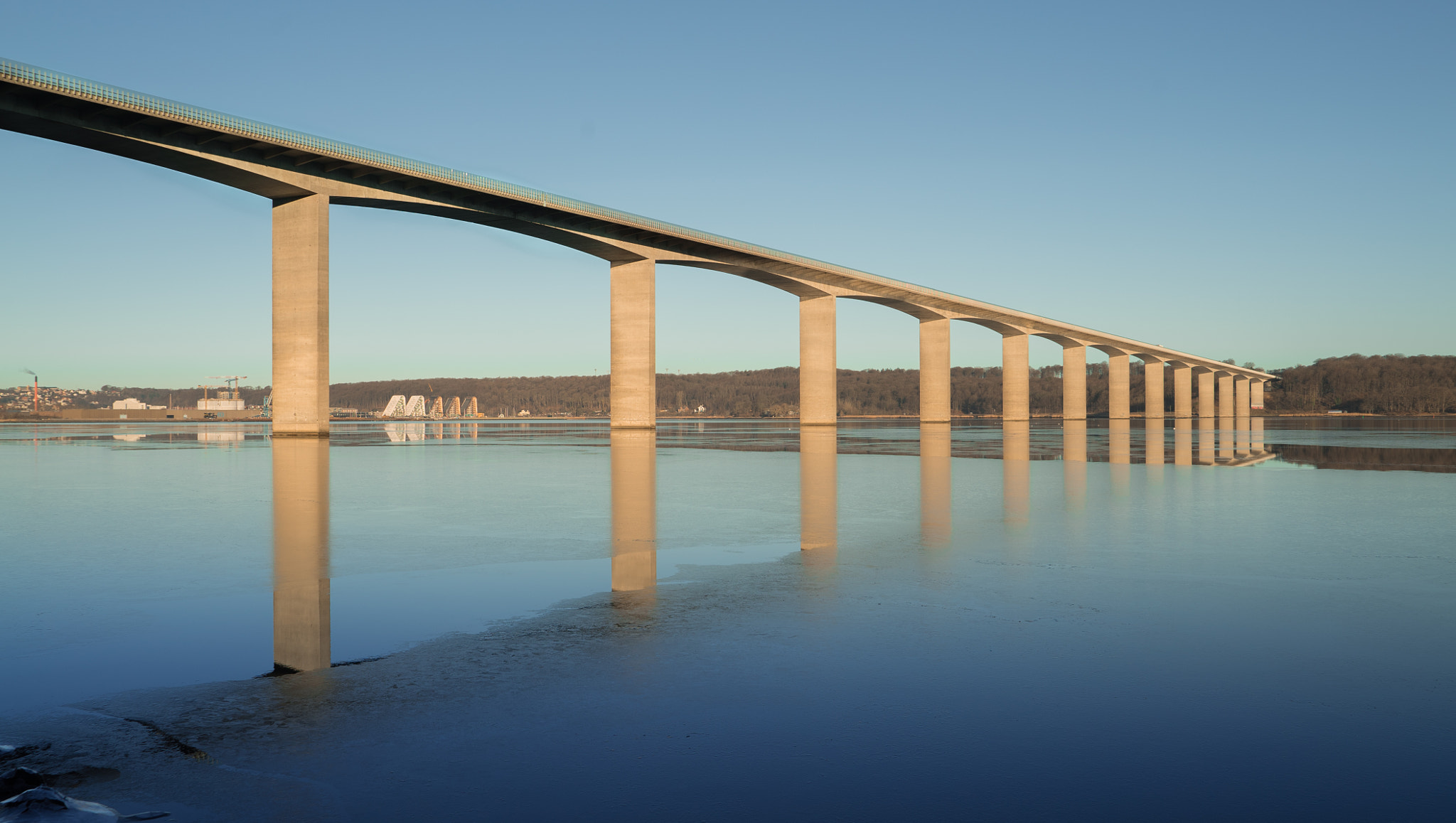 Sony a7S II + Sony FE 24-240mm F3.5-6.3 OSS sample photo. Bridge at sunrise photography