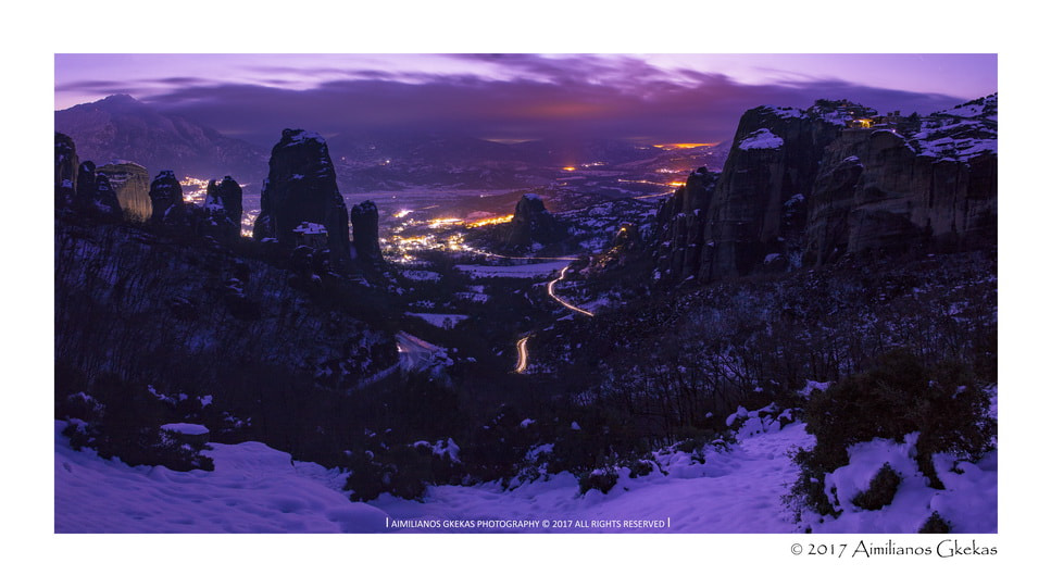 Canon EOS 760D (EOS Rebel T6s / EOS 8000D) sample photo. Snowy meteora at night! photography