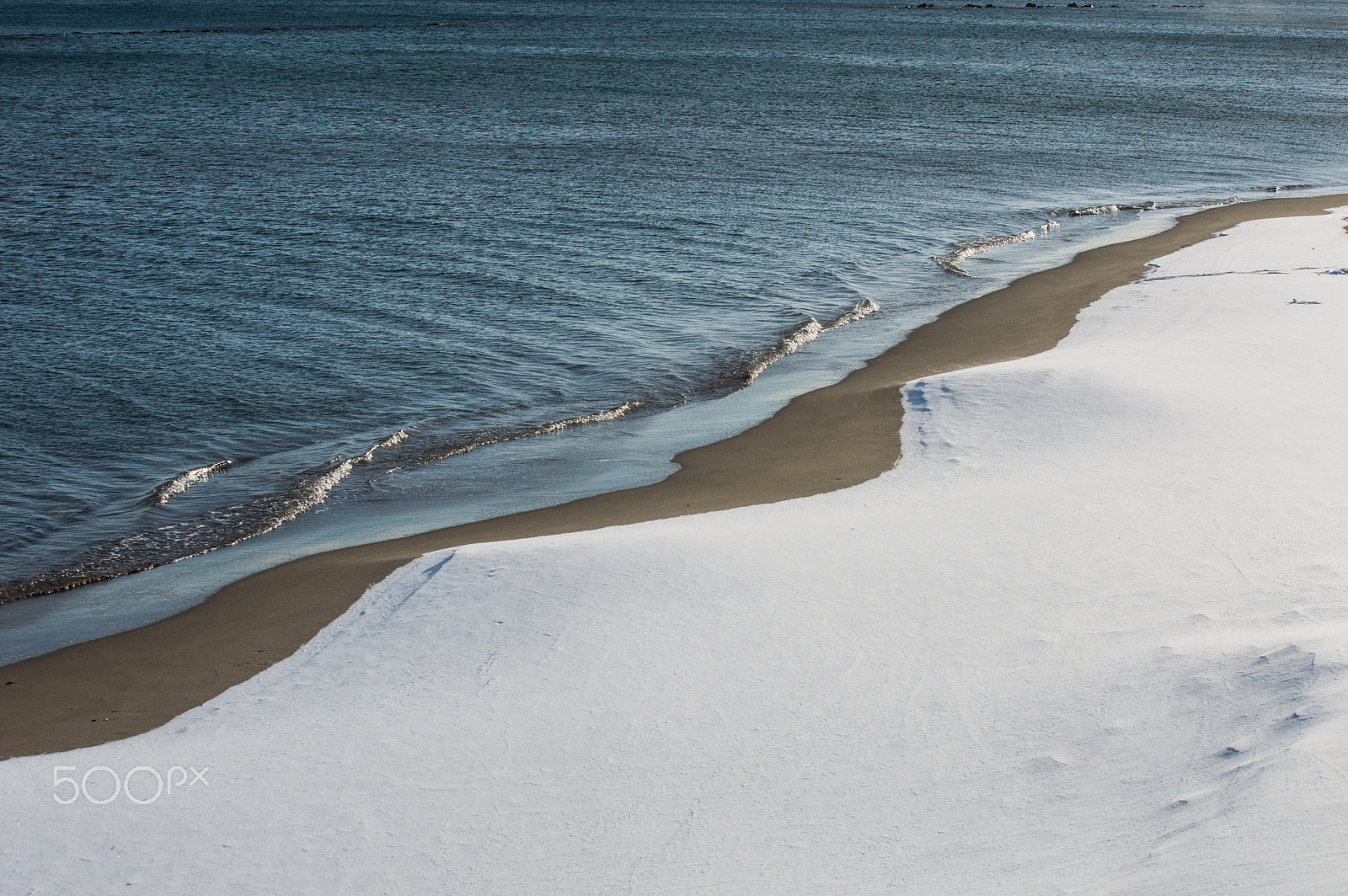 Nikon D3200 sample photo. Snow on beach photography