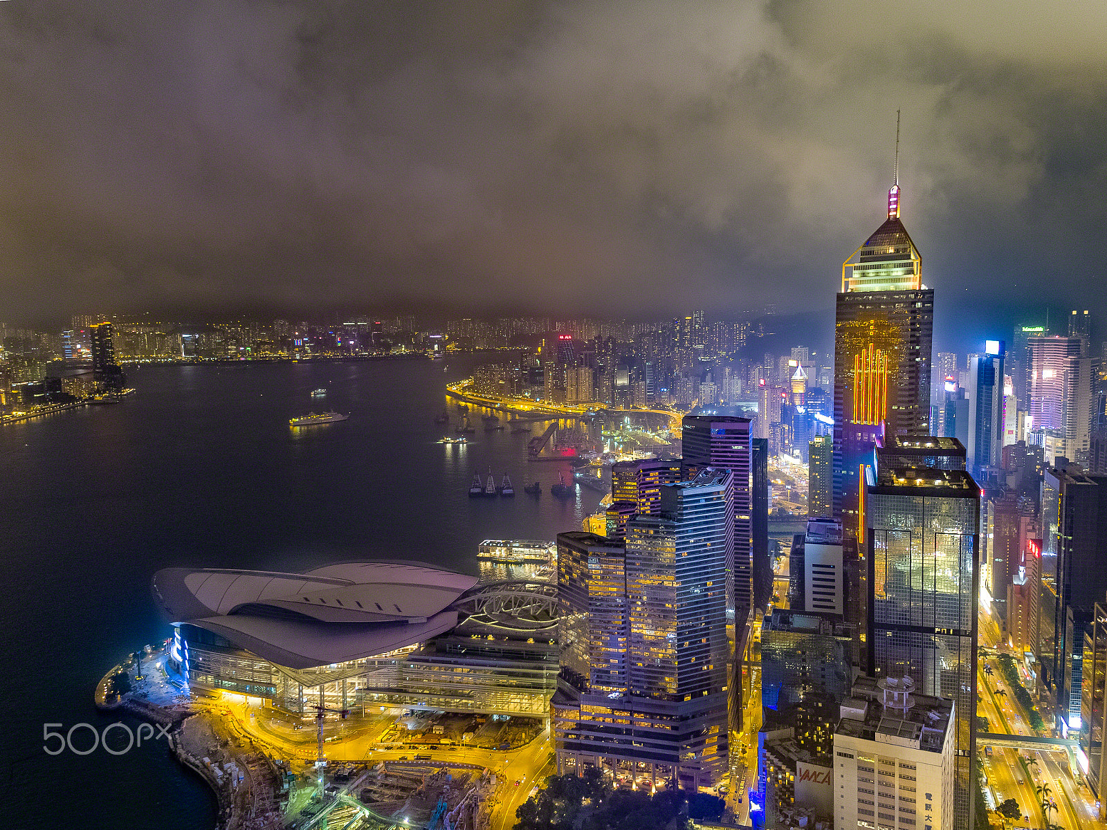 DJI MFT 15mm F1.7 ASPH sample photo. Hong kong's famous victoria's harbour photography