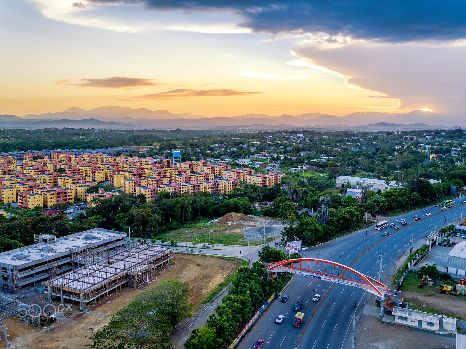 DJI MFT 15mm F1.7 ASPH sample photo. Sunset over ciudad mella morales photography